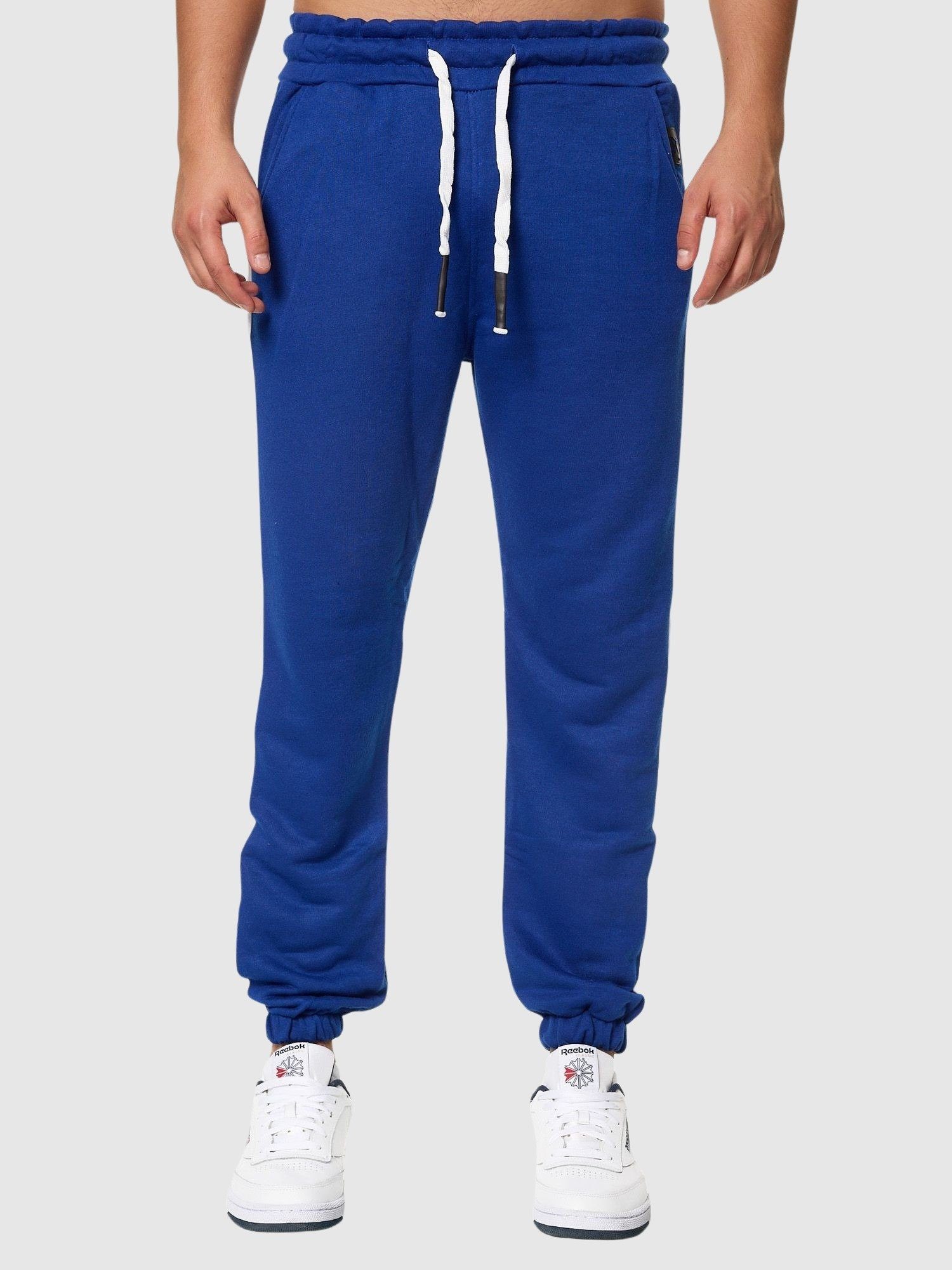 Jogginghose Sweatpants, hose Trainingshose Stripe Blau Sport Kayna Jogginghose John Sweatpants Fitness (Sporthose 1-tlg) Männer Freizeit Casual Trainingshose Herren