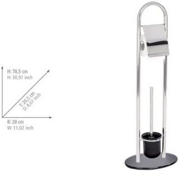 WENKO WC-Garnitur Atlanta Klobürste Toilettenbürste Edelstahl Klobürstenhalter Stand, (Set), mit auswechselbarem Bürstenkopf