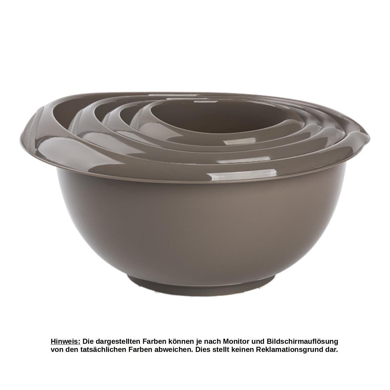 Engelland Rührschüssel Backschüssel-Set, Kunststoff, (Vorteils-Set, 4-tlg), spülmaschinengeeignet, mikrowellengeeignet, Ausgusslippe
