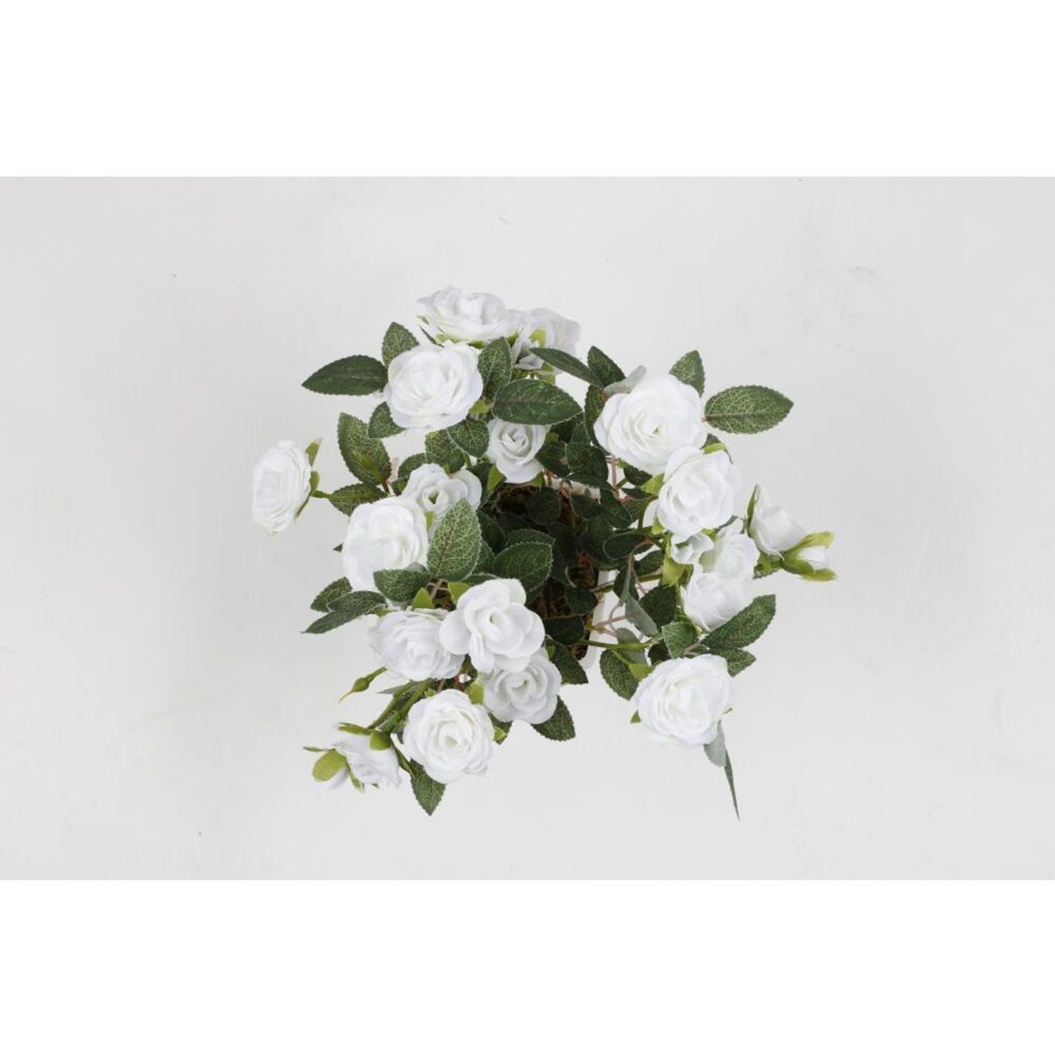 Rose BURI Kunstpflanze Blumen 12x Topf Künstliche Innendekoration Kunstpflanze Wohnzimme,
