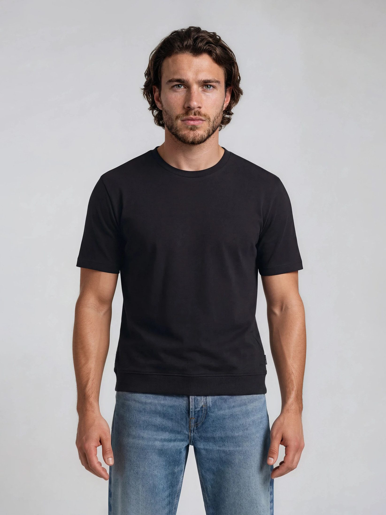 Hajo T-Shirt T-Shirt im Blousonstyle unifarben in reiner Baumwolle