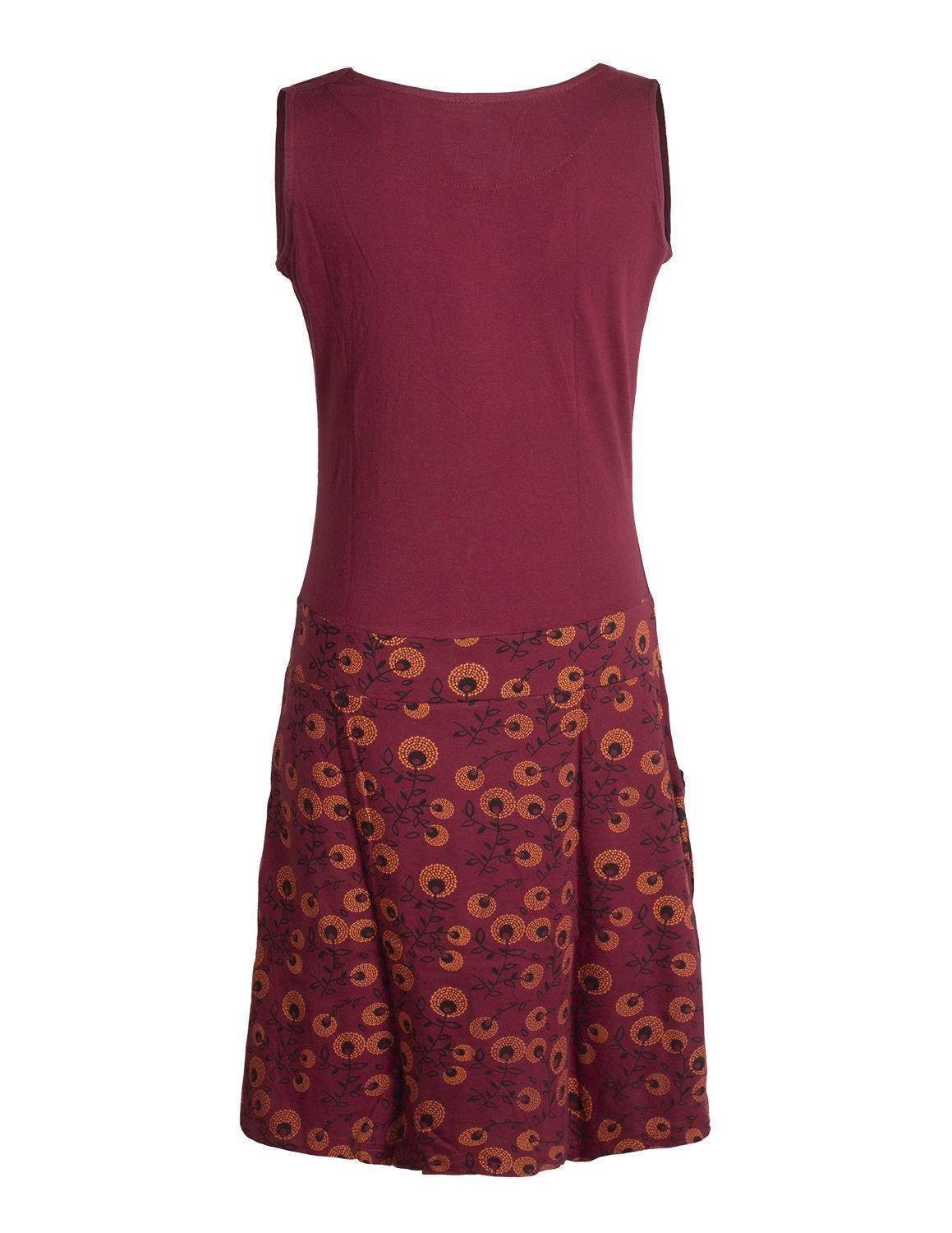 Vishes Sommerkleid Kleid Blumen-Muster, Wasserfall-Kragen und Taschen Hippi günstig online kaufen