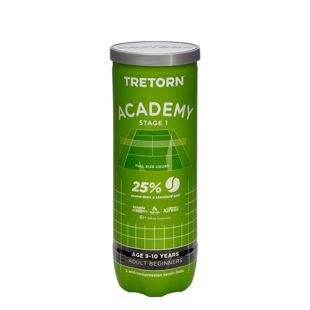 Tretorn Tennisball Academy Green 3 Pack