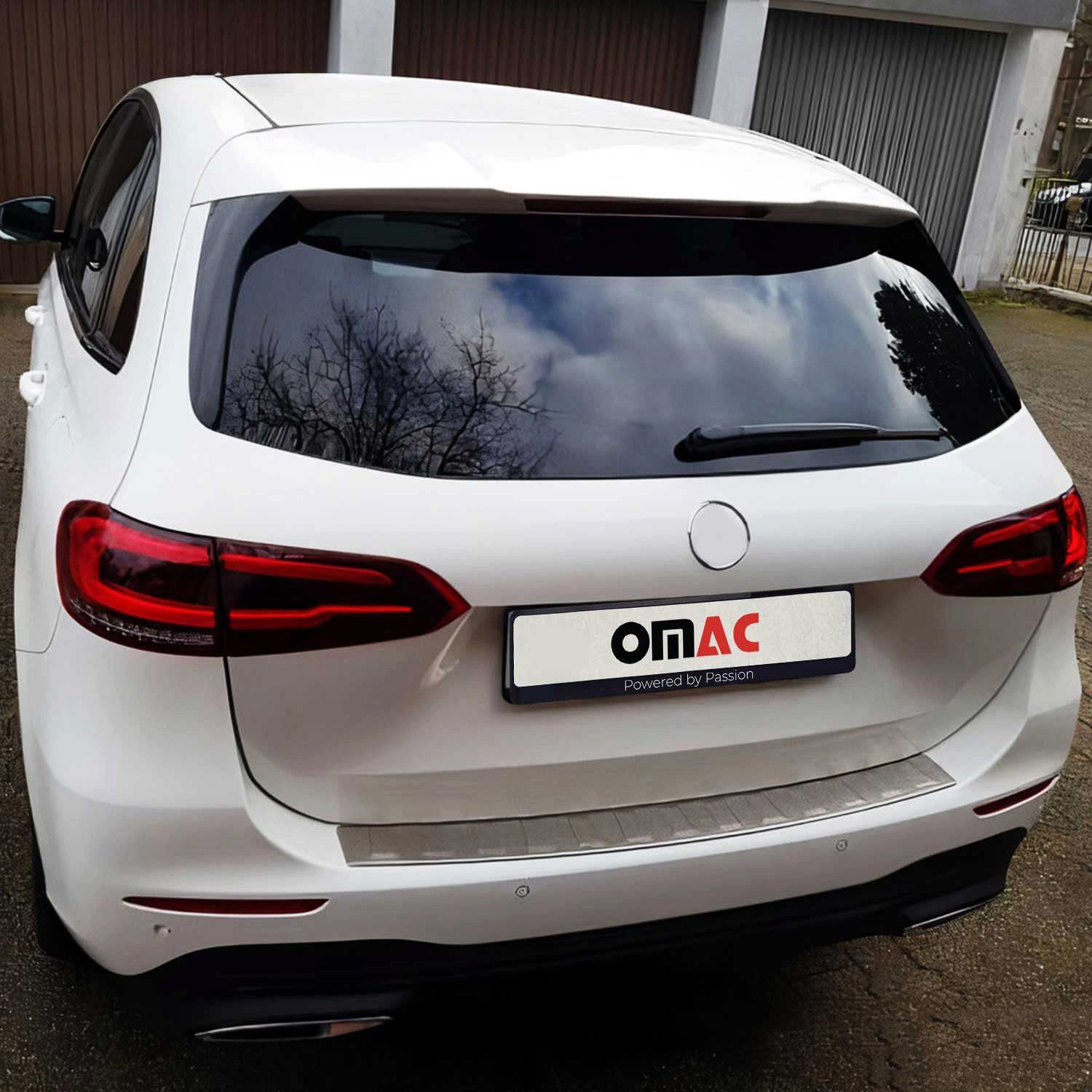 OMAC Ladekantenschutz für Mercedes B Klasse W247 2019-2025 Chrom Gebürstet, Zubehör für Mercedes B Klasse W247 2019-2025, Langlebig,Einfache Reinigung,Einfache Installation,Rostbeständig