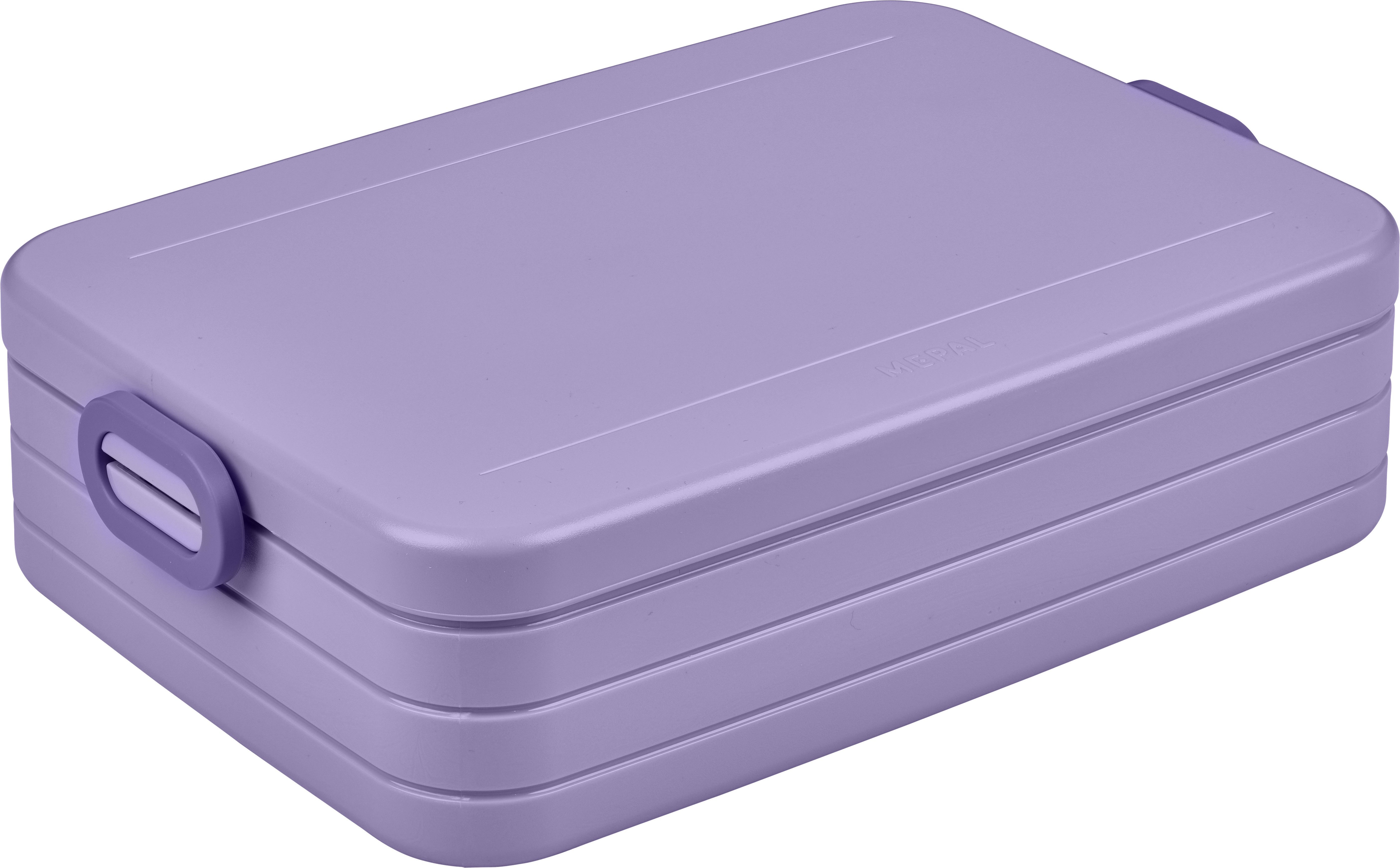 Mepal Lunchbox Lunchbox Take a Break Large, 1500 ml, für 4 Sandwiches, Essensbox mit Unterteilung, spülmaschinenfest, Vivid Lilac