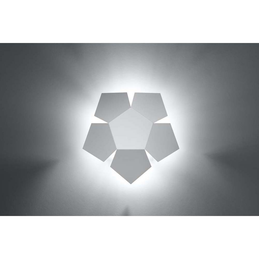 etc-shop Wandleuchte, Leuchtmittel nicht inklusive, Stahl Wohnzimmer H Wandlampe cm Weiß Wandleuchte Blüten-Design 30