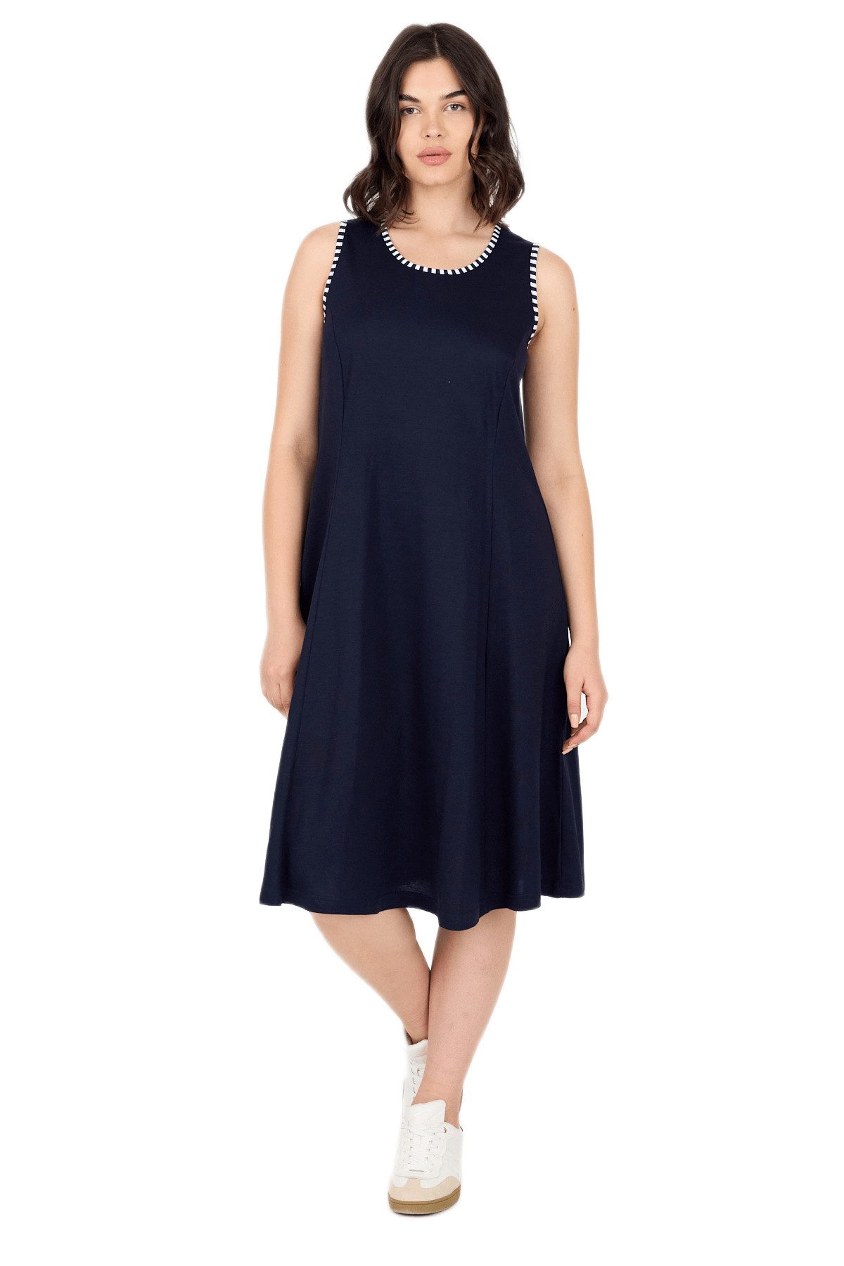 Phistan Midikleid Damenkleid aus Viskosemix – ärmellos günstig online kaufen