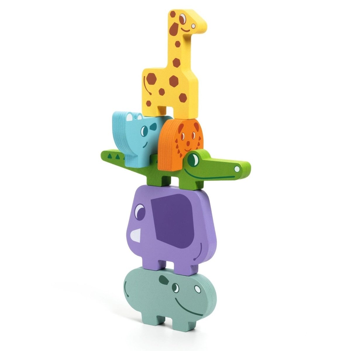 DJECO Lernspielzeug Stapelspiel Ze Totanimo Lernspielzeug für Kinder mit Lernwert, Lernspielzeug