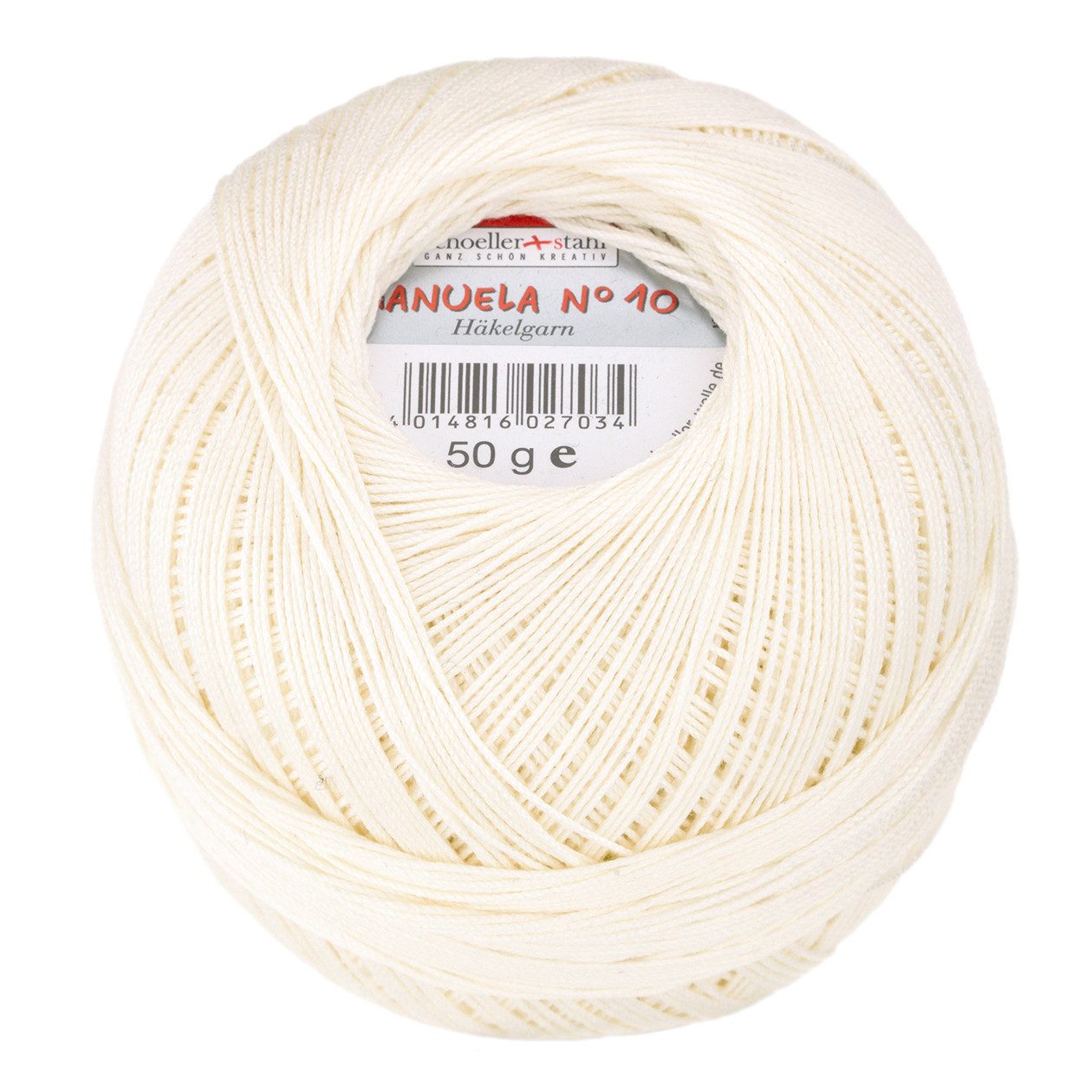 Schoeller + Stahl Manuela 10 Häkelwolle, 400 m, hochwertiges Baumwollgarn, mercerisiert, gasiert