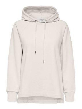 SELECTED FEMME Hoodie Kapuzen Pullover Basic Hoodie SLFSTASIE Long Sweatshirt (1-tlg) 3866 in Creme