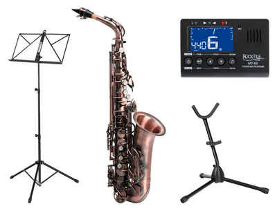 Classic Cantabile Saxophon Alt Saxophon, Messing, (Alto Sax Spar-Set, Set mit Koffer und Zubehör), Altsaxophon mit Hoch-Fis-Klappen