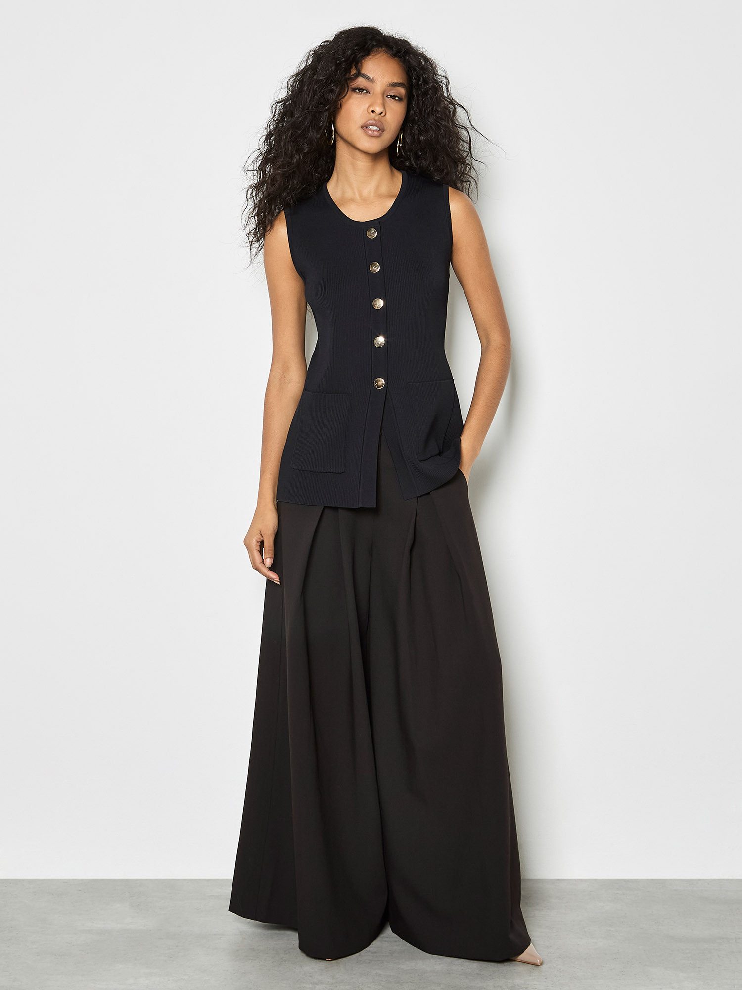 Apricot Cardigan Weste mit dekorativen Knöpfen günstig online kaufen