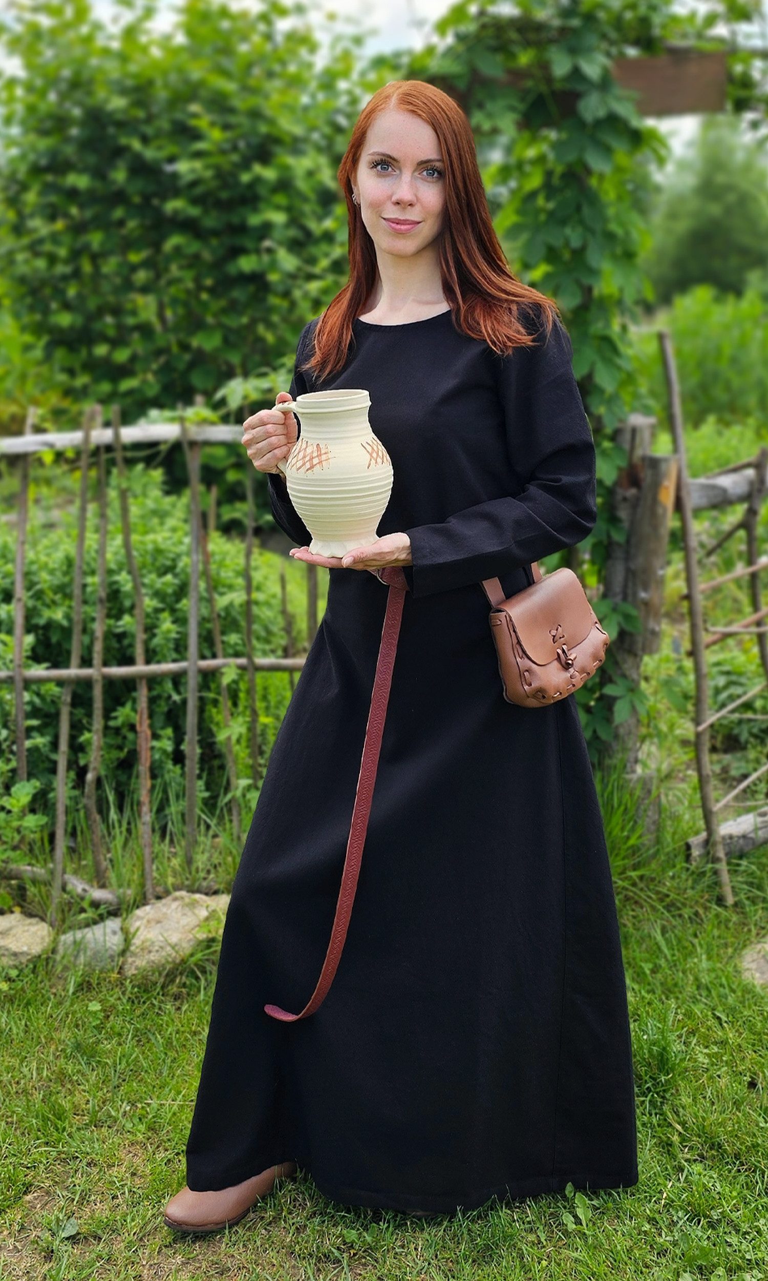 Vehi Mercatus Burgfräulein-Kostüm Klassisches Mittelalter Kleid oder Unterk günstig online kaufen