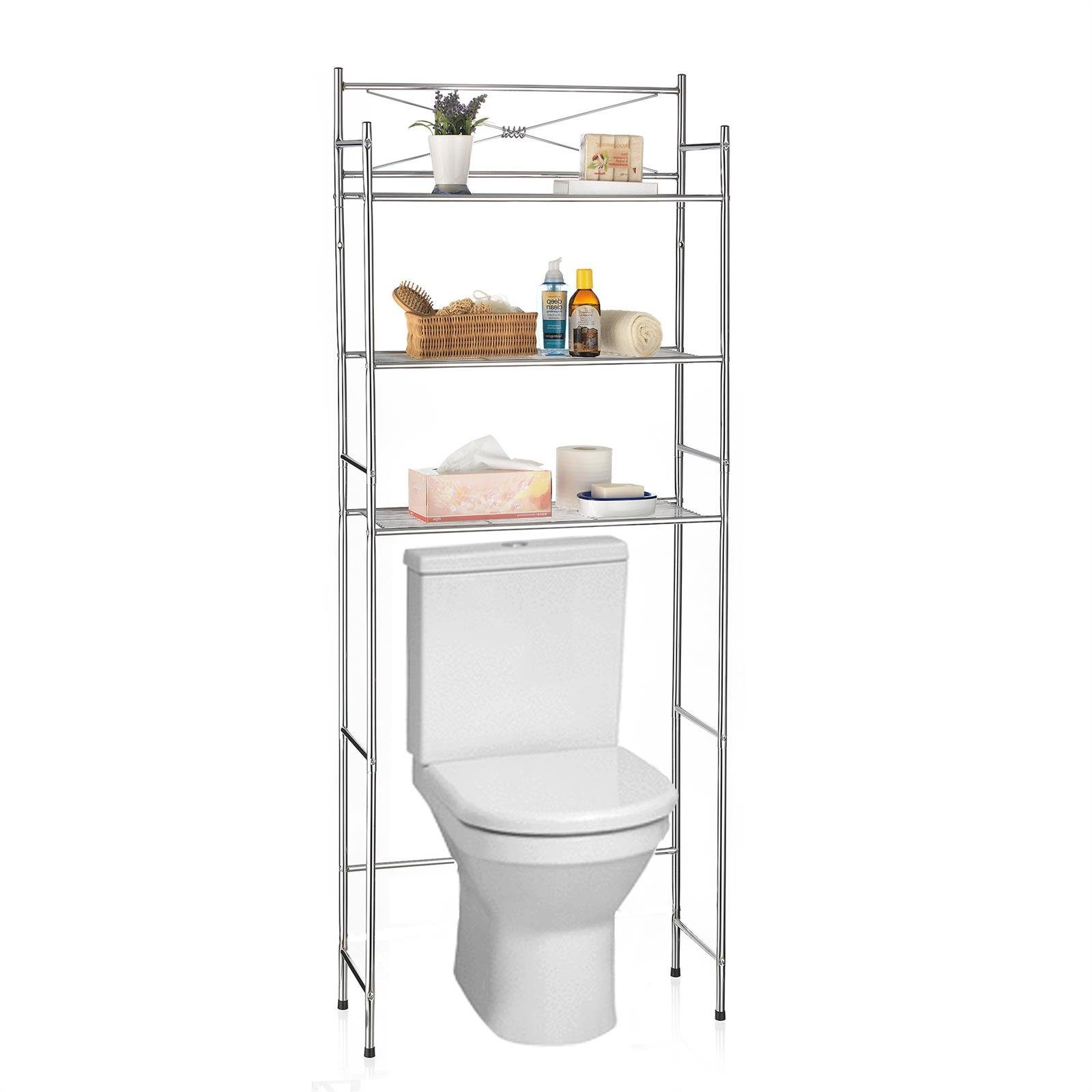 CARO-Möbel Standregal MARSA, Toilettenregal Waschmaschinenregal Badezimmer Bad Regal WC Standregal