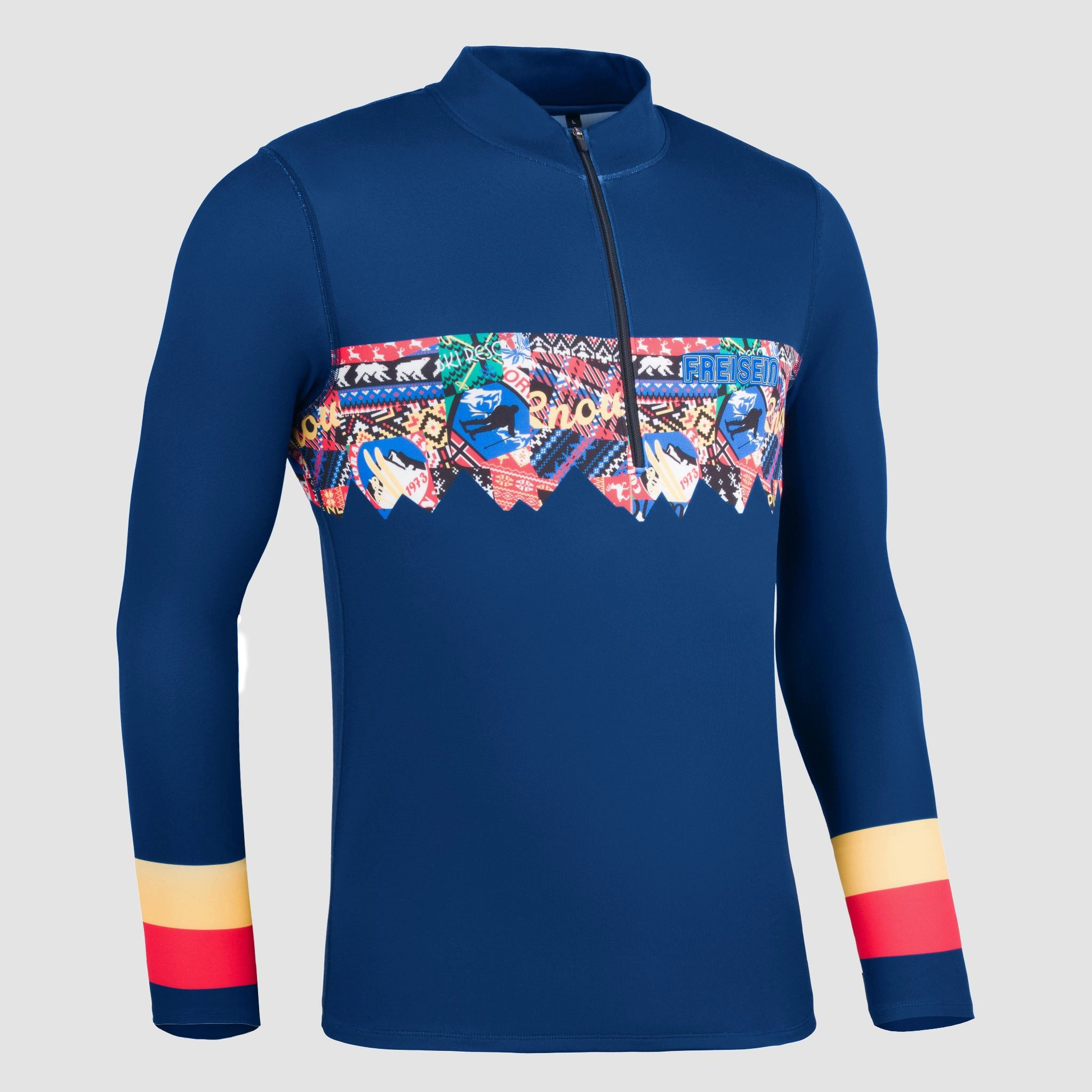 Freisein Project Funktionsshirt HerritageZip Markanter Bruststreifen