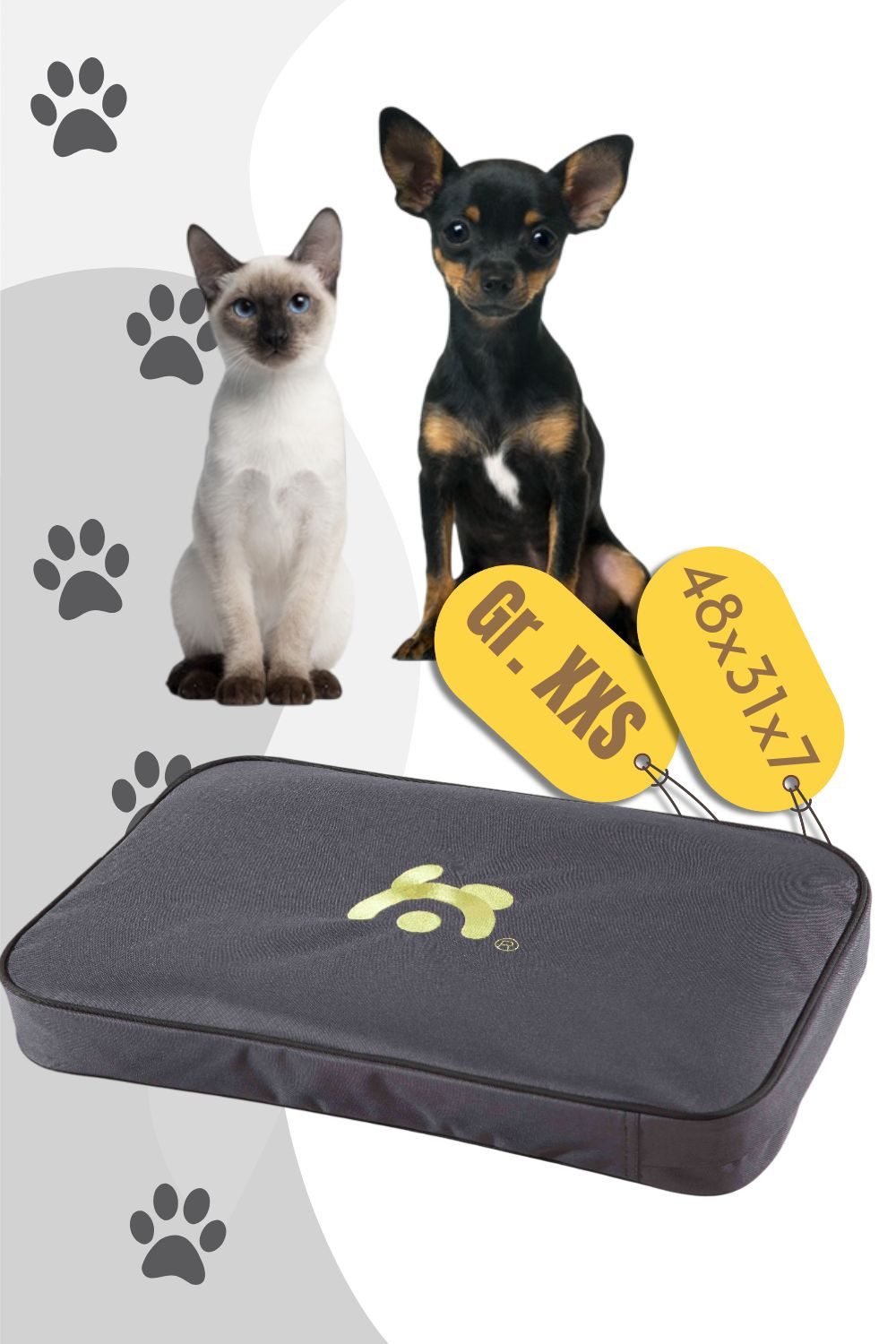 MAELSON Tierbett Lounge Mat für Soft Kennel / Hundekissen- Farbe: Anthrazit