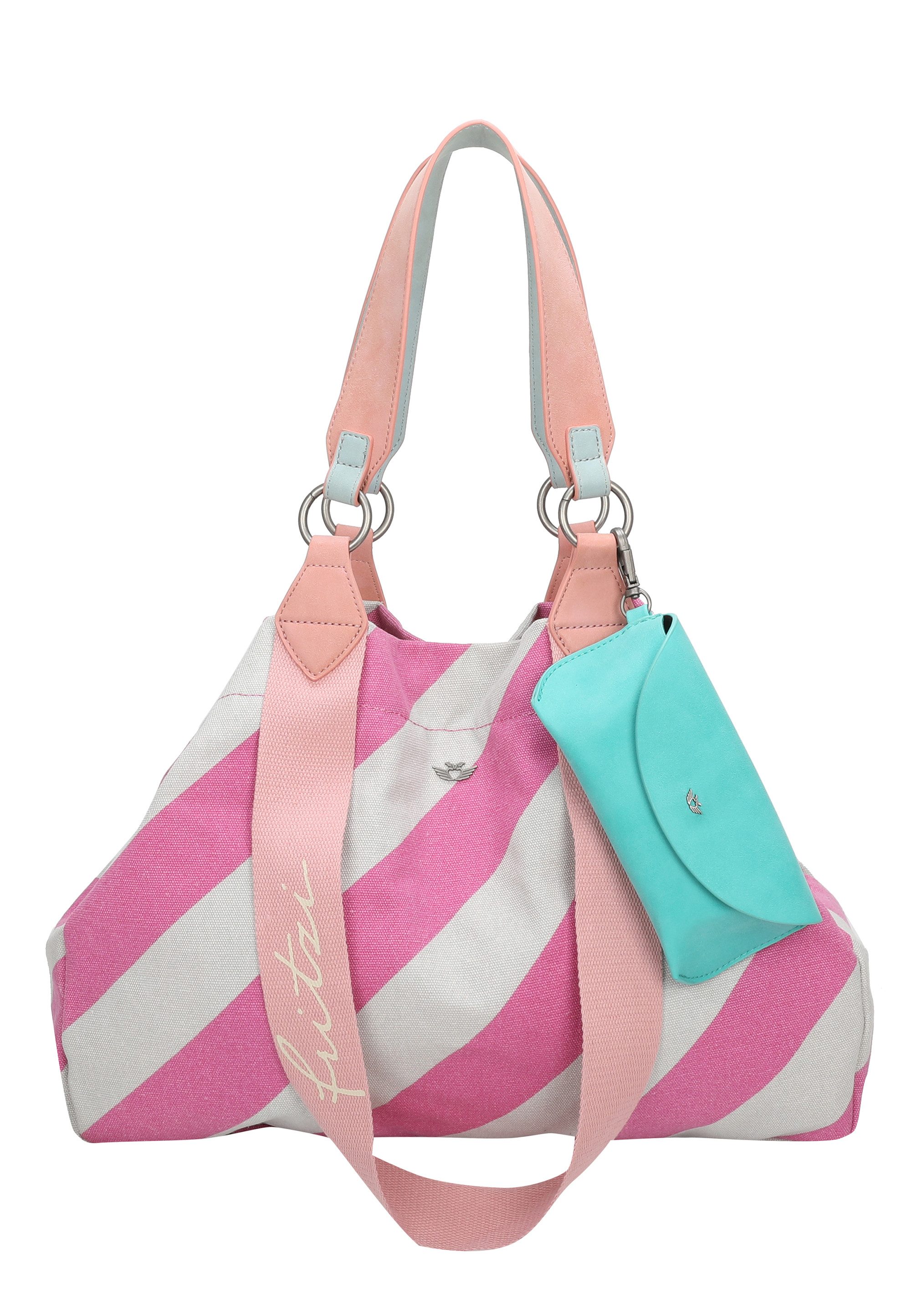 Fritzi aus Preußen Henkeltasche Izzy Ice Medium, im sommerlichen Streifen-Look