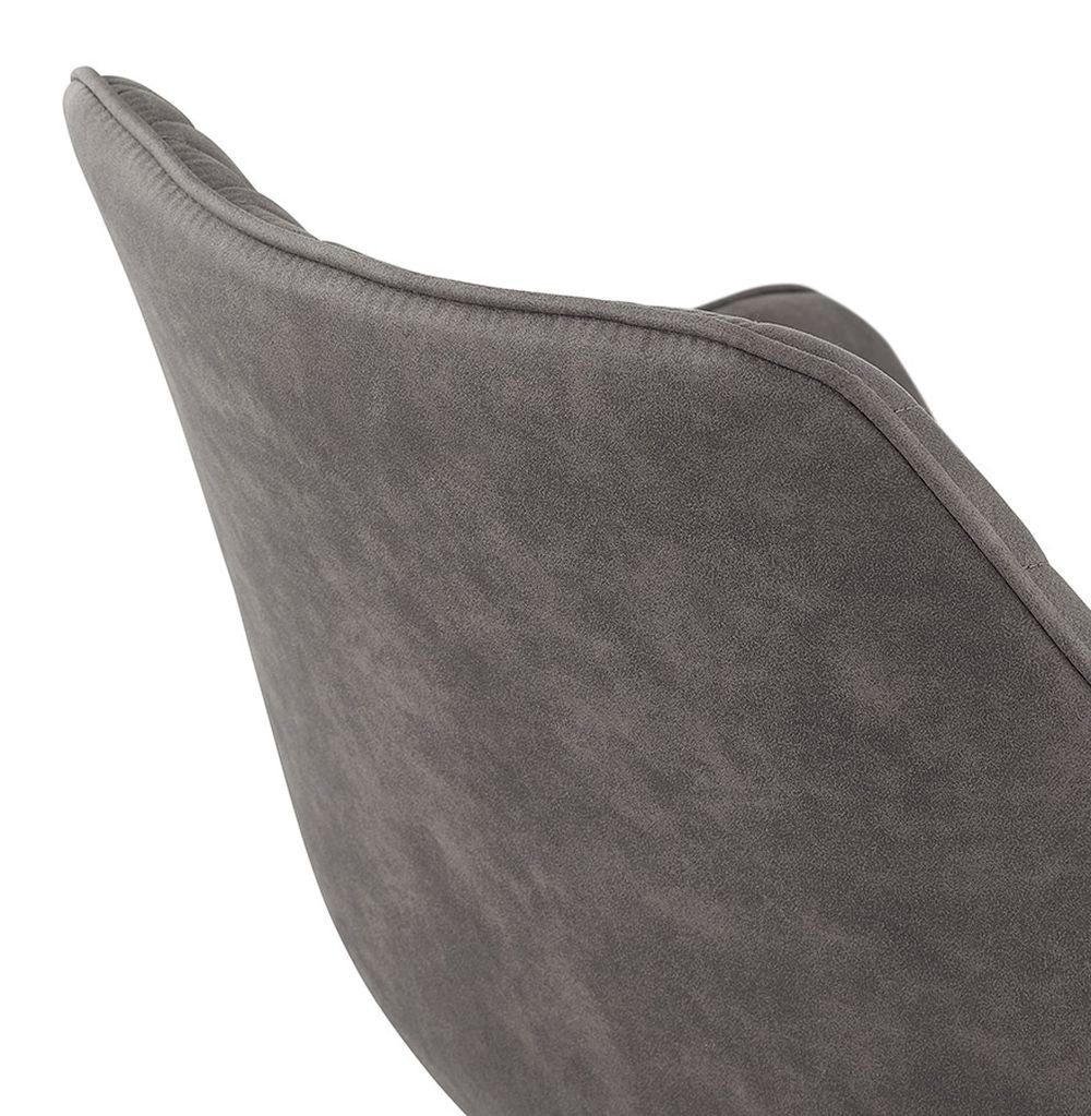 KADIMA DESIGN Textile grey) AARON Dunkles 61 (dark Sessel Esszimmerstuhl Grau