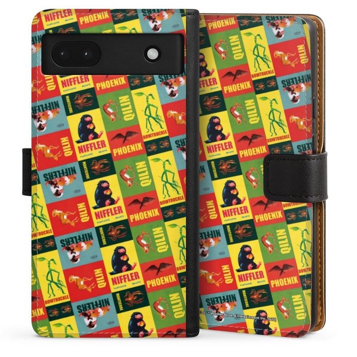 DeinDesign Handyhülle Phantastische Tierwesen Offizielles Lizenzprodukt Fantasy Google Pixel 6a Hülle Handy Flip Case Wallet Cover Handytasche Leder