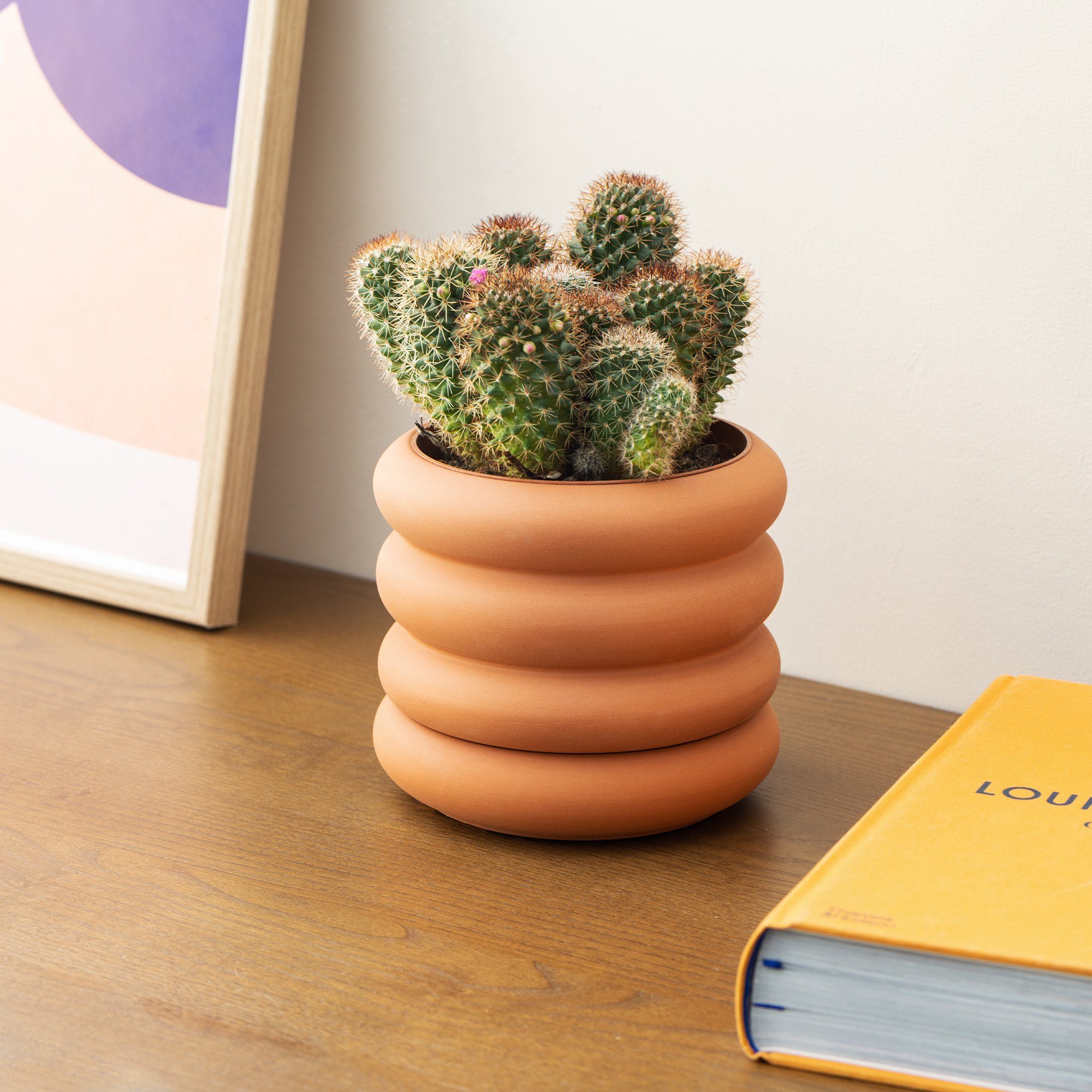 Navaris Übertopf Blumentopf im Riffeldesign - günstig online kaufen