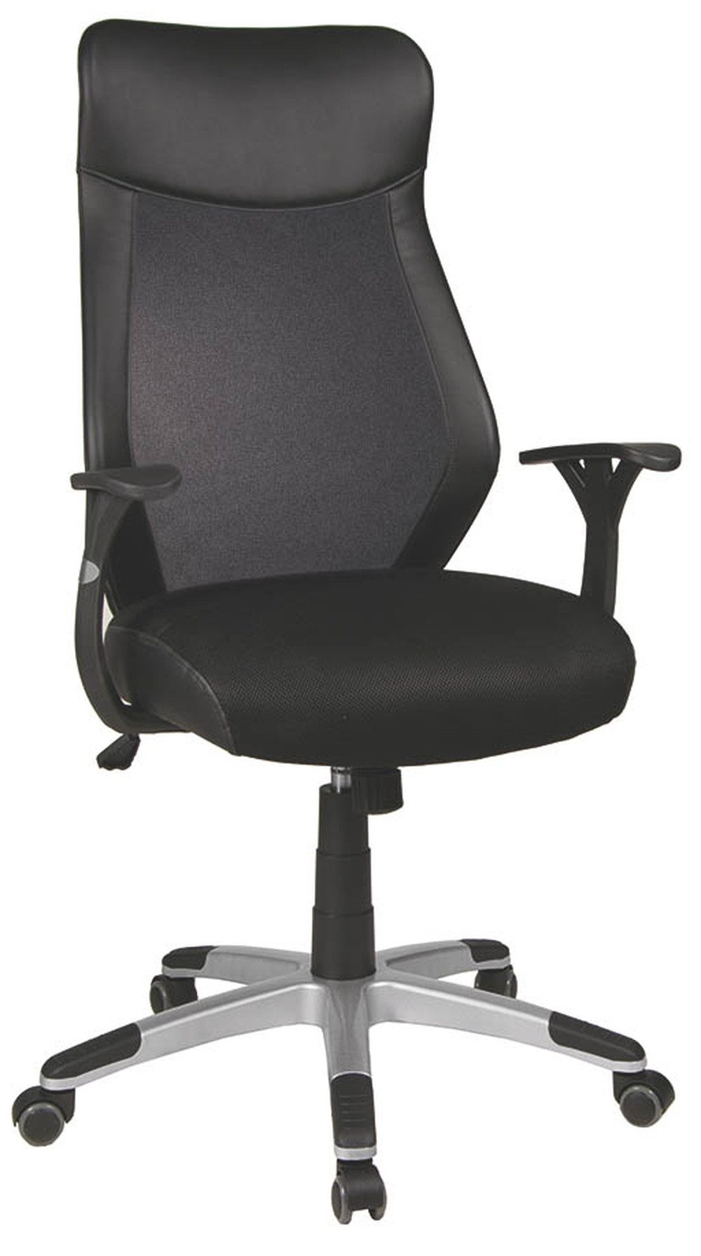 Duo Collection Chefsessel Niko, Netzrücken, ergonomisch, schwarz - 65x113x65cm (BxHxT)