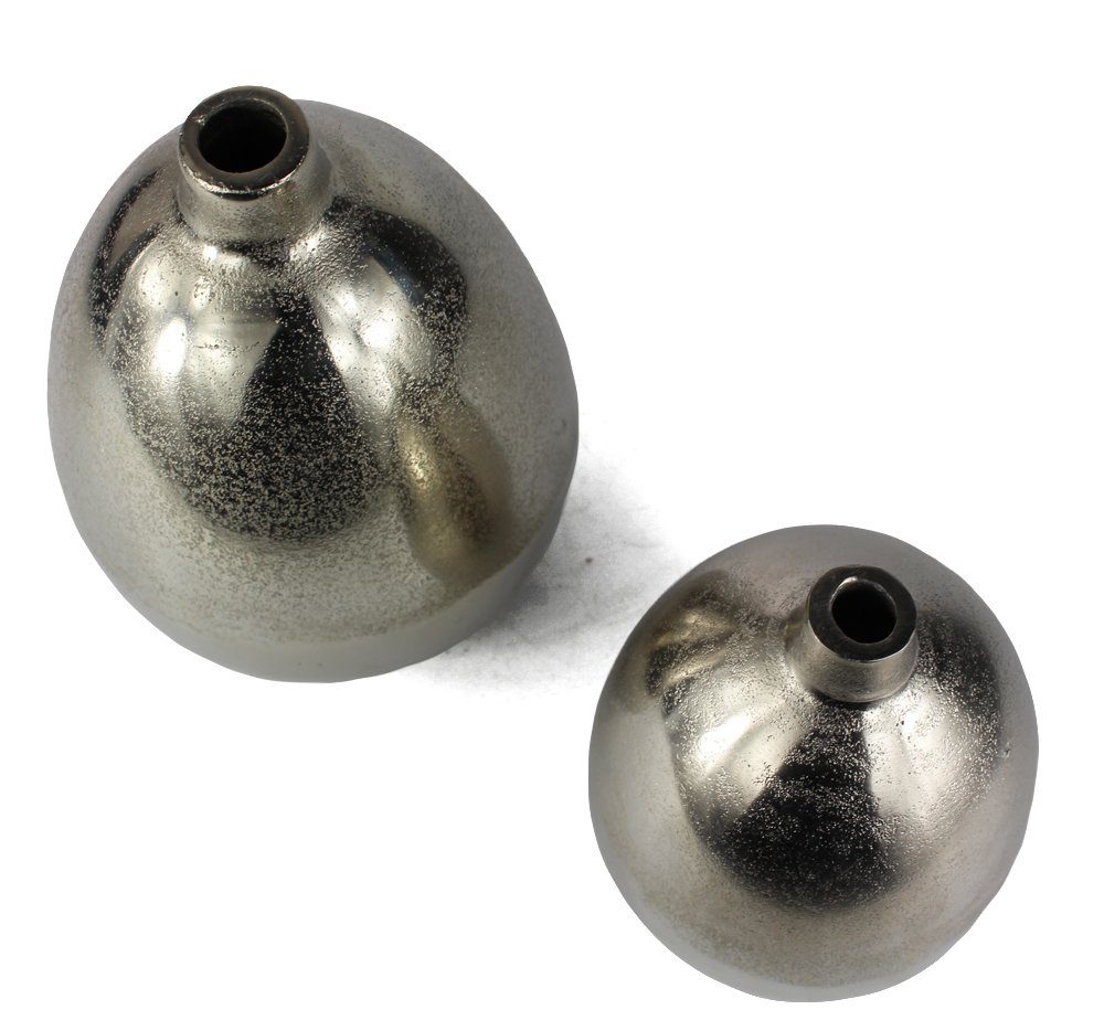 Arnusa Kugelvase Dekovase Metall Aluminium Ei-Form moderne Tischvase Deko ( günstig online kaufen