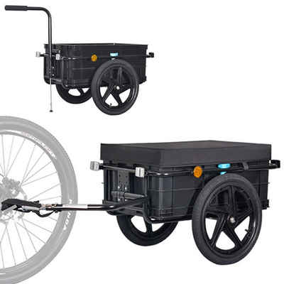 TIGGO Fahrradlastenanhänger »Veelar Plus Fahrrad Lastenanhänger & Handwagen mit 70 Liter Transportbox Fahrradanhänger Transportanhänger«