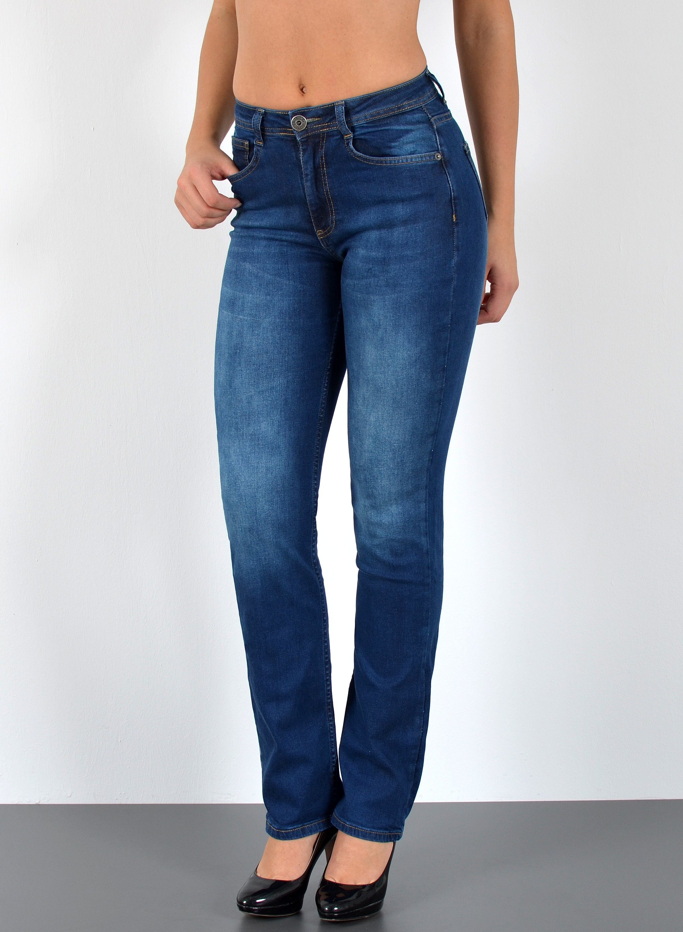 ESRA Straight-Jeans Premium Damen Straight Fit günstig online kaufen