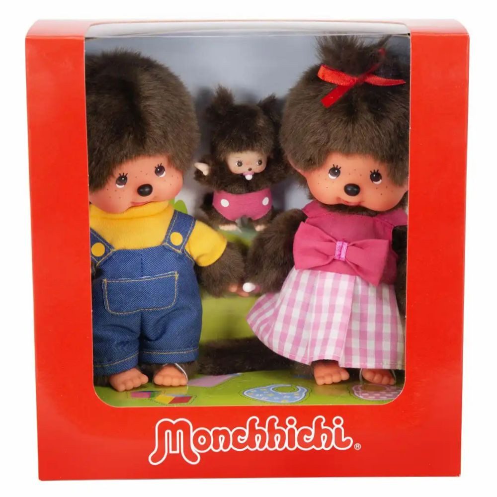 Monchhichi Plüschfigur Familien-Set Mutter, Vater & günstig online kaufen