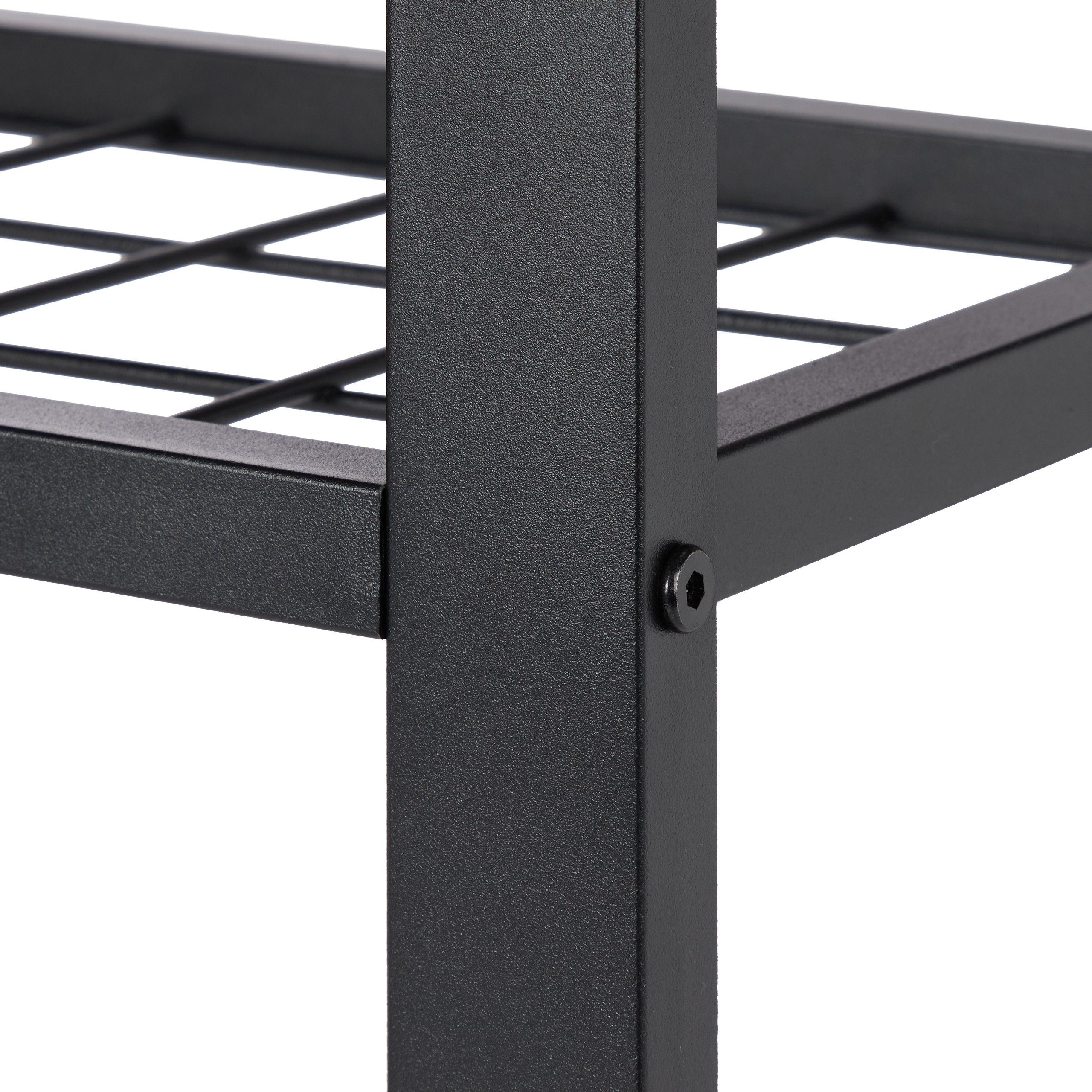 relaxdays Schuhbank in Schwarz Grau