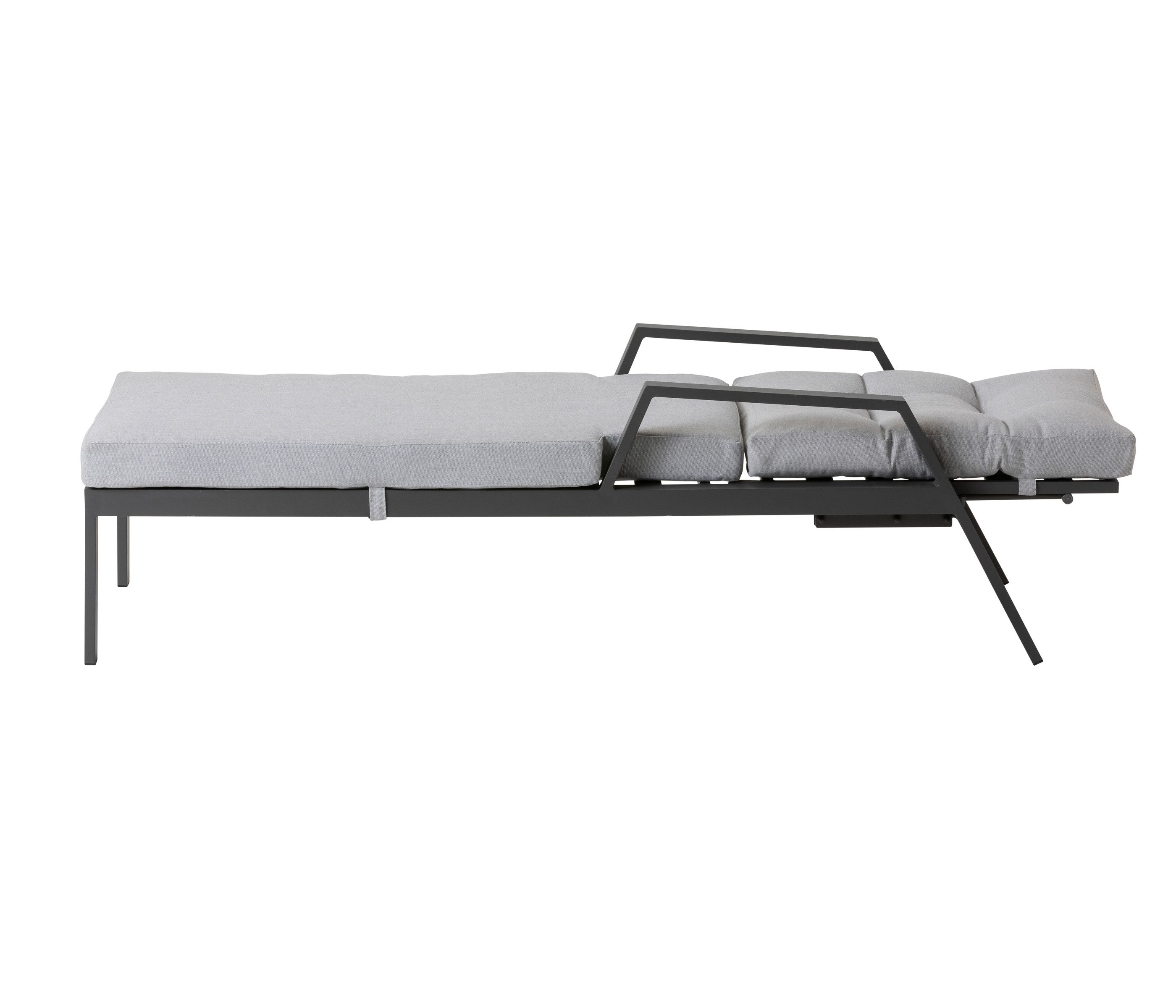 Dehner Gartenliege Relaxliege Formentera, 188.5 x 97 x 66 cm, Aluminium, versch. Farben, moderne Sonnenliege mit wasserabweisendem Polster, 5-fach verstellbar