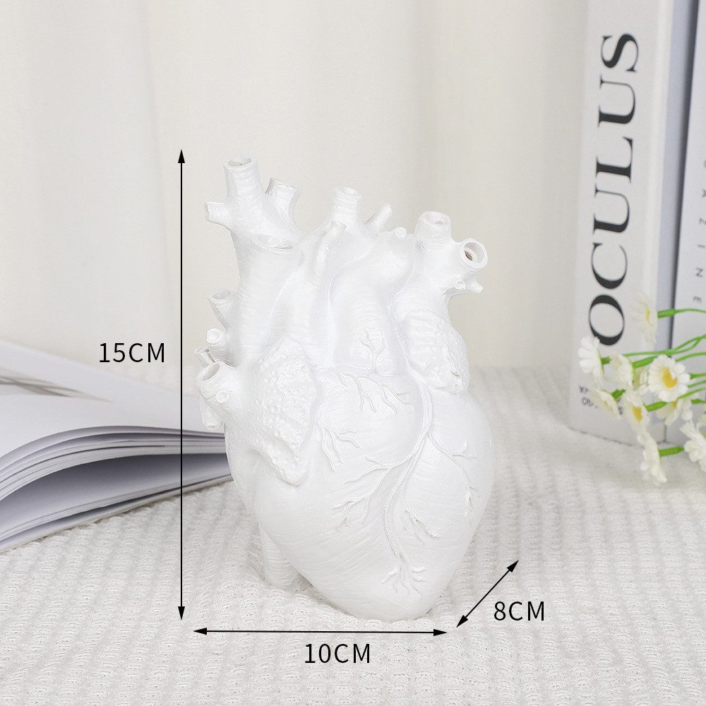 FELIXLEO Dekovase Heart Organ Design Flower Vase, Creative Modern Resin Flo günstig online kaufen