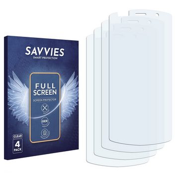 Savvies Full-Cover Schutzfolie für Urovo DT50 5,7", Displayschutzfolie, 4 Stück, 3D Curved klar