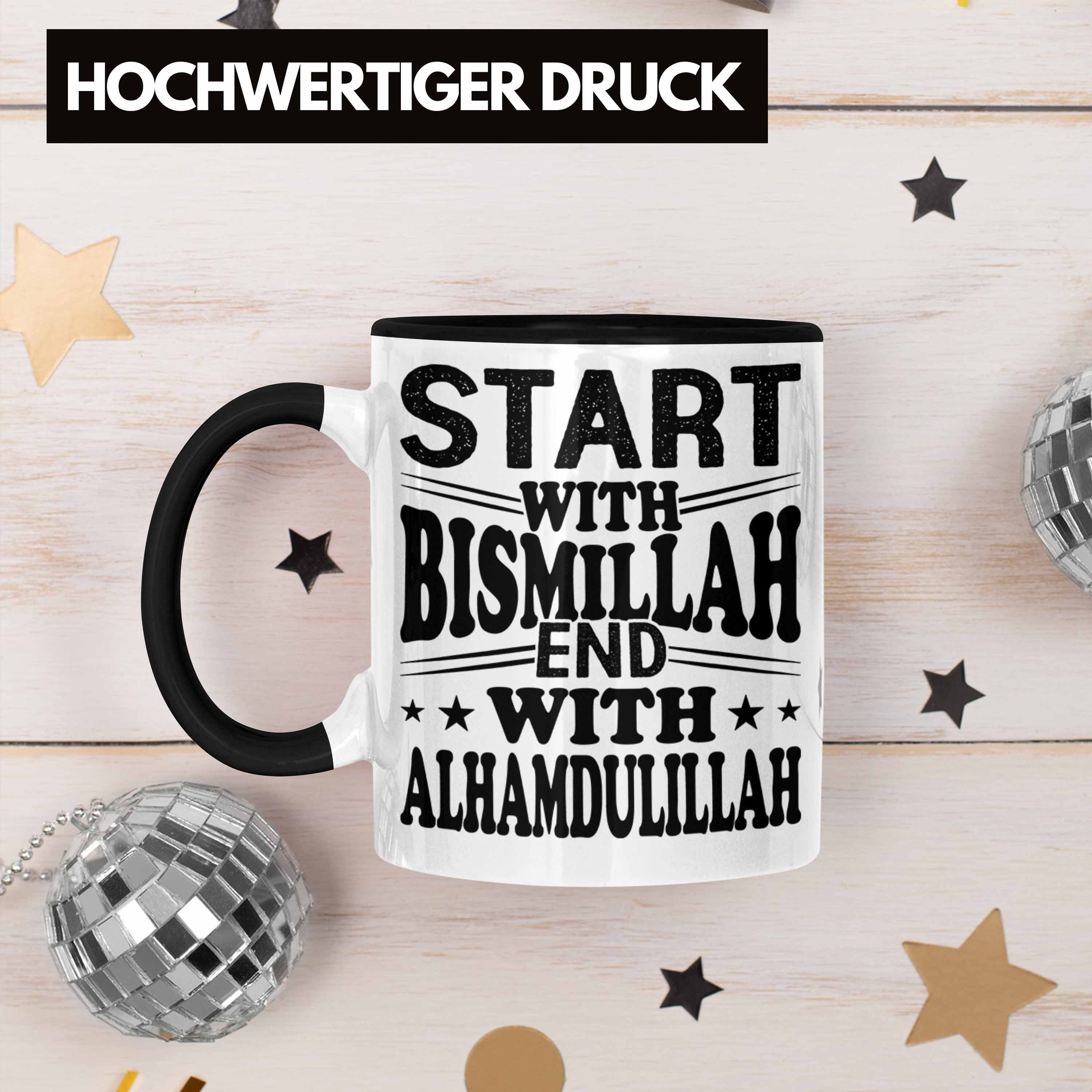 Trendation Tasse Start With Bismillah End With Alhamdulillah Tasse Geschenk Muslime Gla