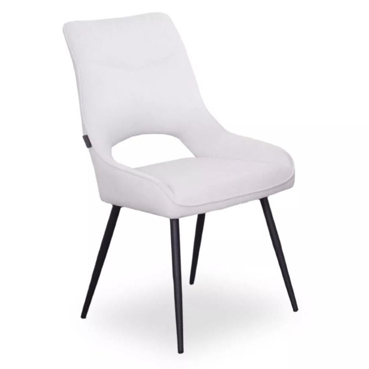 louming 4-Fußstuhl Meave, Textilbezug in Creme oder Grau, Sitzöffnung druckentlastend, Steppung