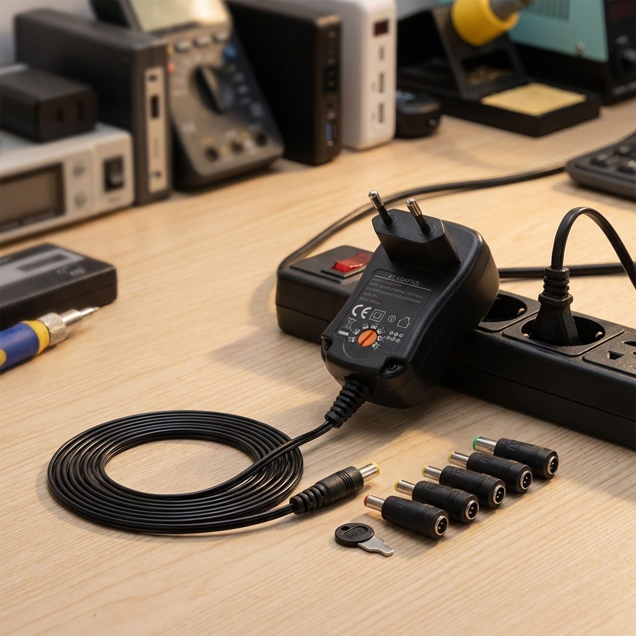 shop'n smile ideoon Universal Netzteil 3-12V 600mA 7,2W 6 Adapter & Pol-Wender Universal-Netzteil (doppelte/verstärkte Isolierung, Schaltnetzteil für Kleingeräte, Kabel)