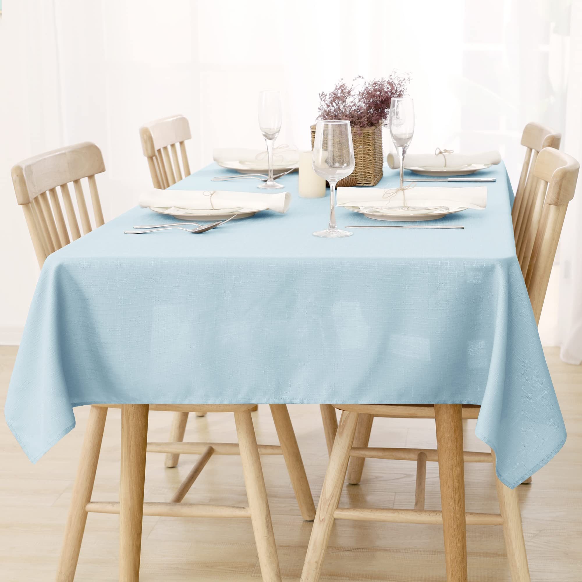 Deconovo Tischdecke Wasserabweisend Tischwäsche Lotuseffekt Tischtuch Leine günstig online kaufen