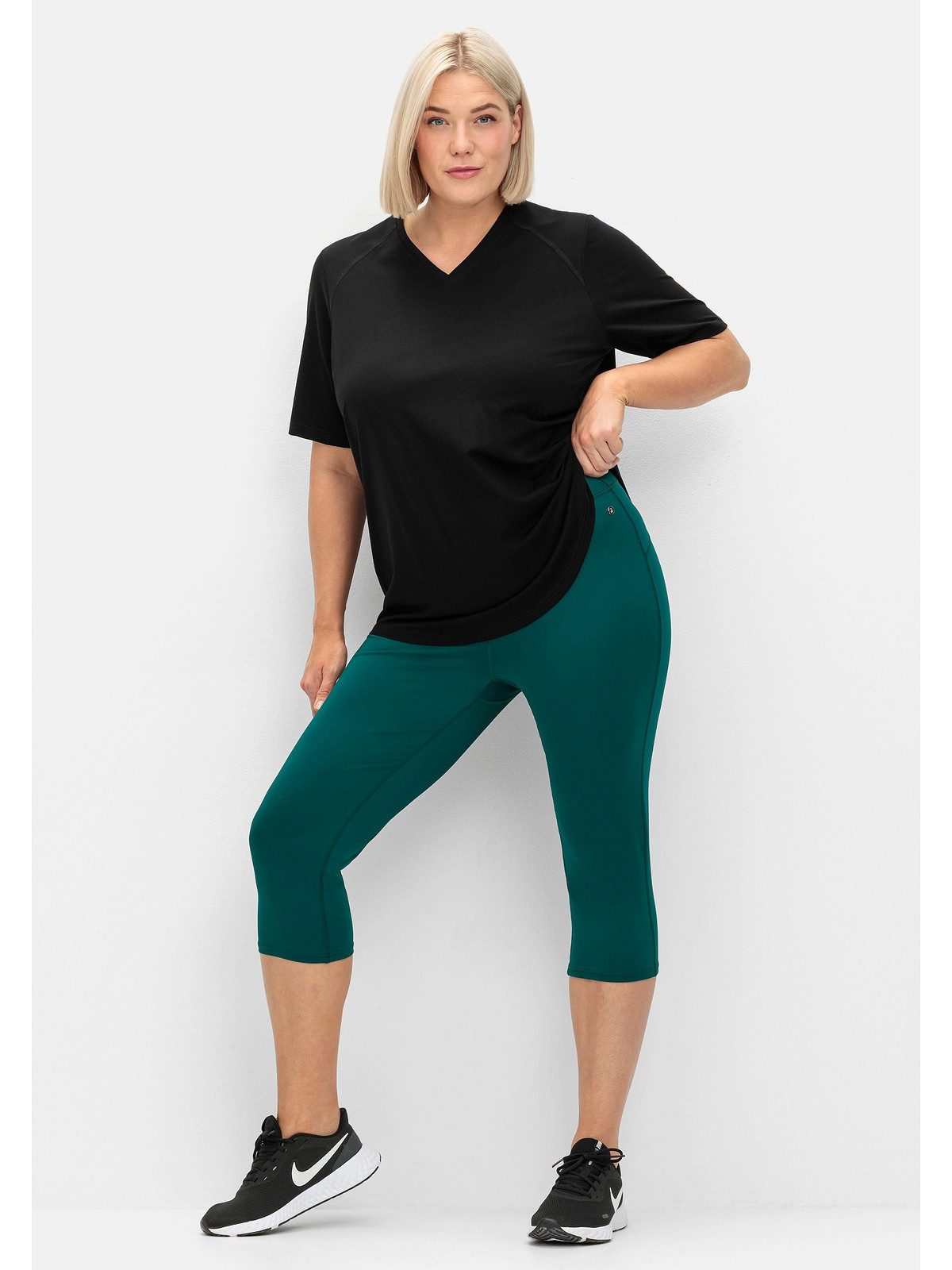 Sheego Sporthose Große Größen aus Funktionsqualität, mit Innentasche