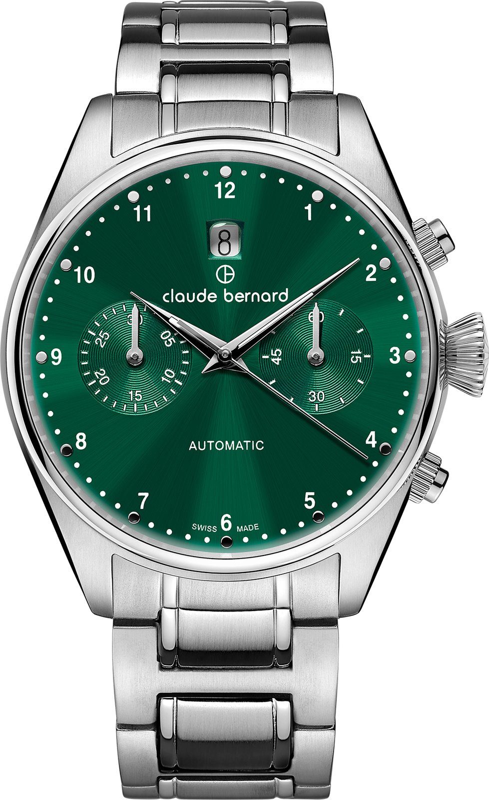 CLAUDE BERNARD Schweizer Uhr Proud Heritage Automatic Chronograph Grün
