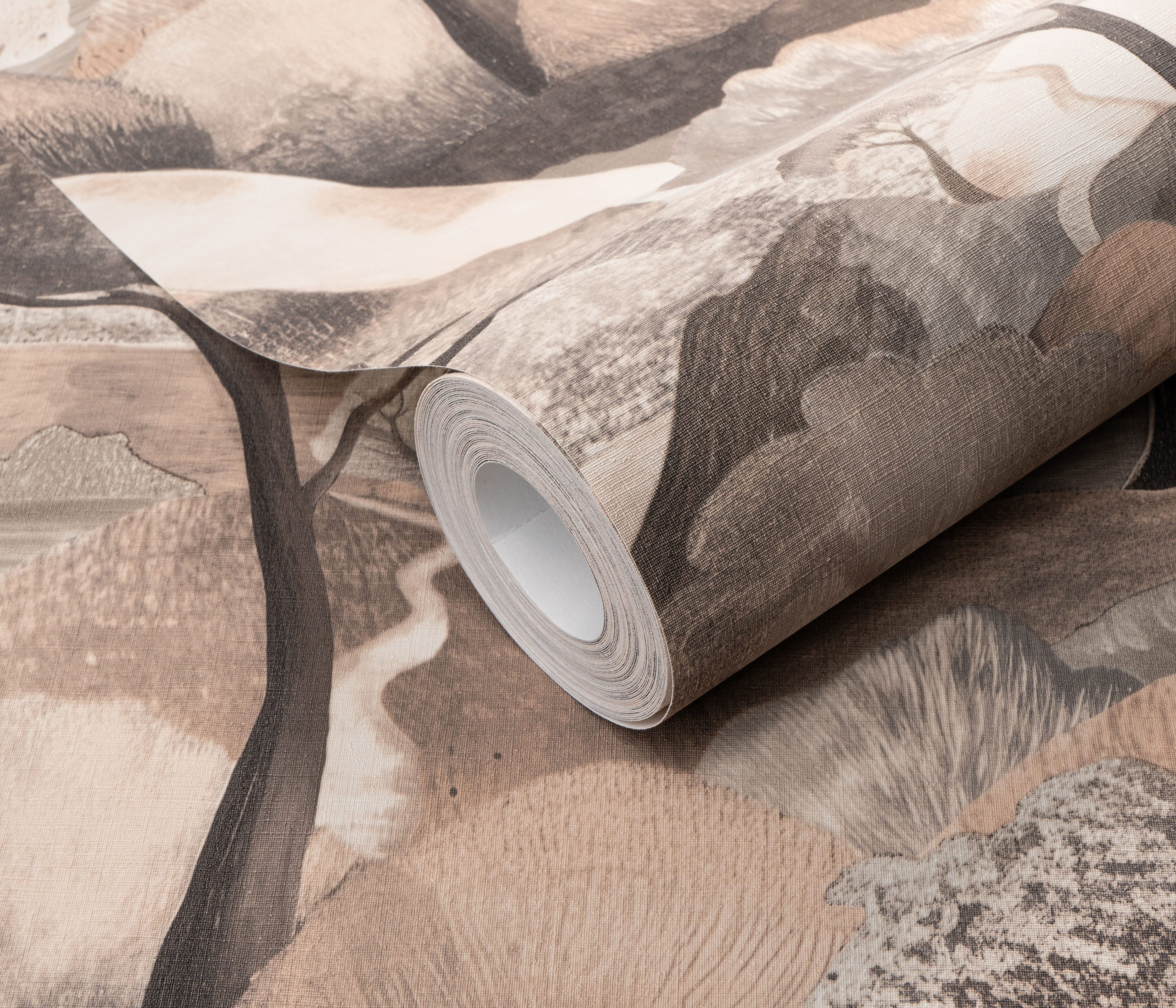 Erismann Vliestapete Vliestapete VIEW, leicht strukturiert, Ton-in-Ton, Wald, asiatisch, botanisch, mehrfarbig, (1 St), Phthalate frei