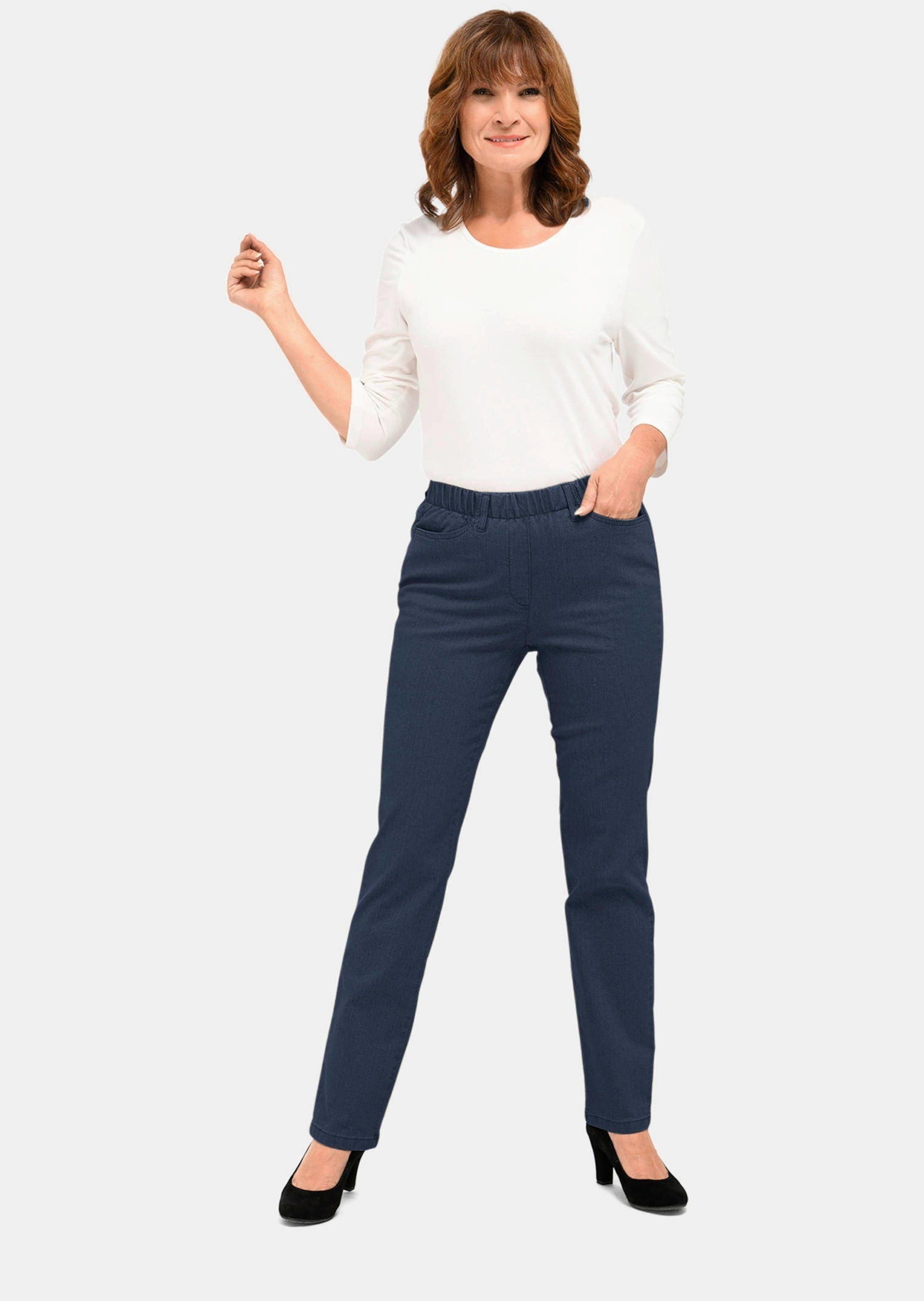 GOLDNER LOUISA dunkelblau Jeansschlupfhose Jeans Bequeme Klassische