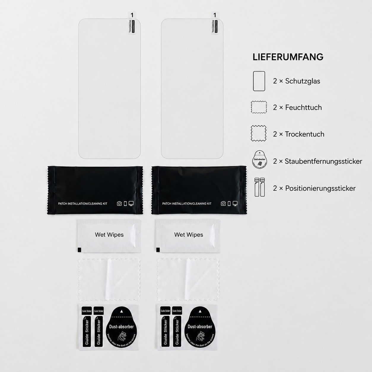 Ventarent Displayschutzglas Panzerglas für iPhone 13, Set, 2 Stück, transparent – Bild 4 von 4