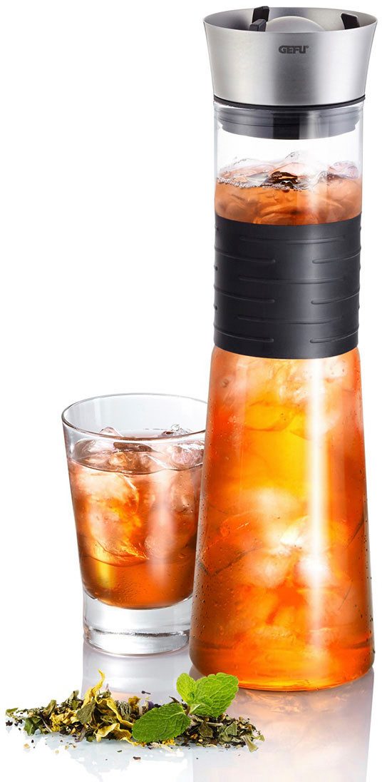 GEFU Karaffe CASCADA, mundgeblasenes Borosilikatglas, 1 L