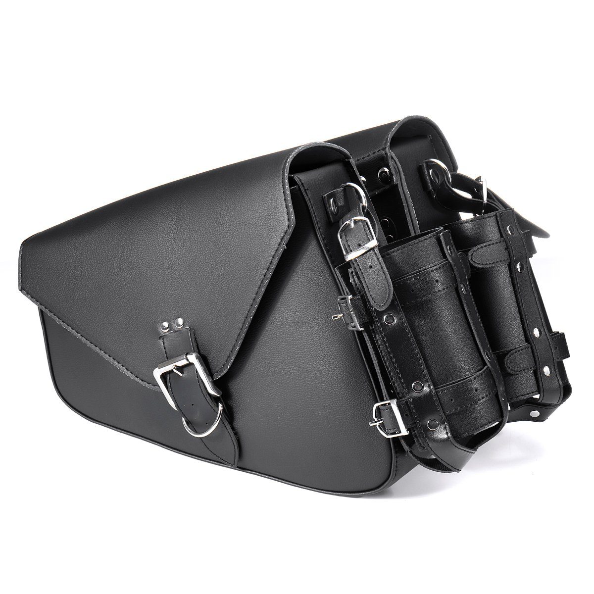 MATCC Satteltasche B16518, Paar Motorrad Satteltaschen Werkzeugtaschen  Seitentaschen mit Flaschenhalter Links+Rechts Wasserdicht Universal