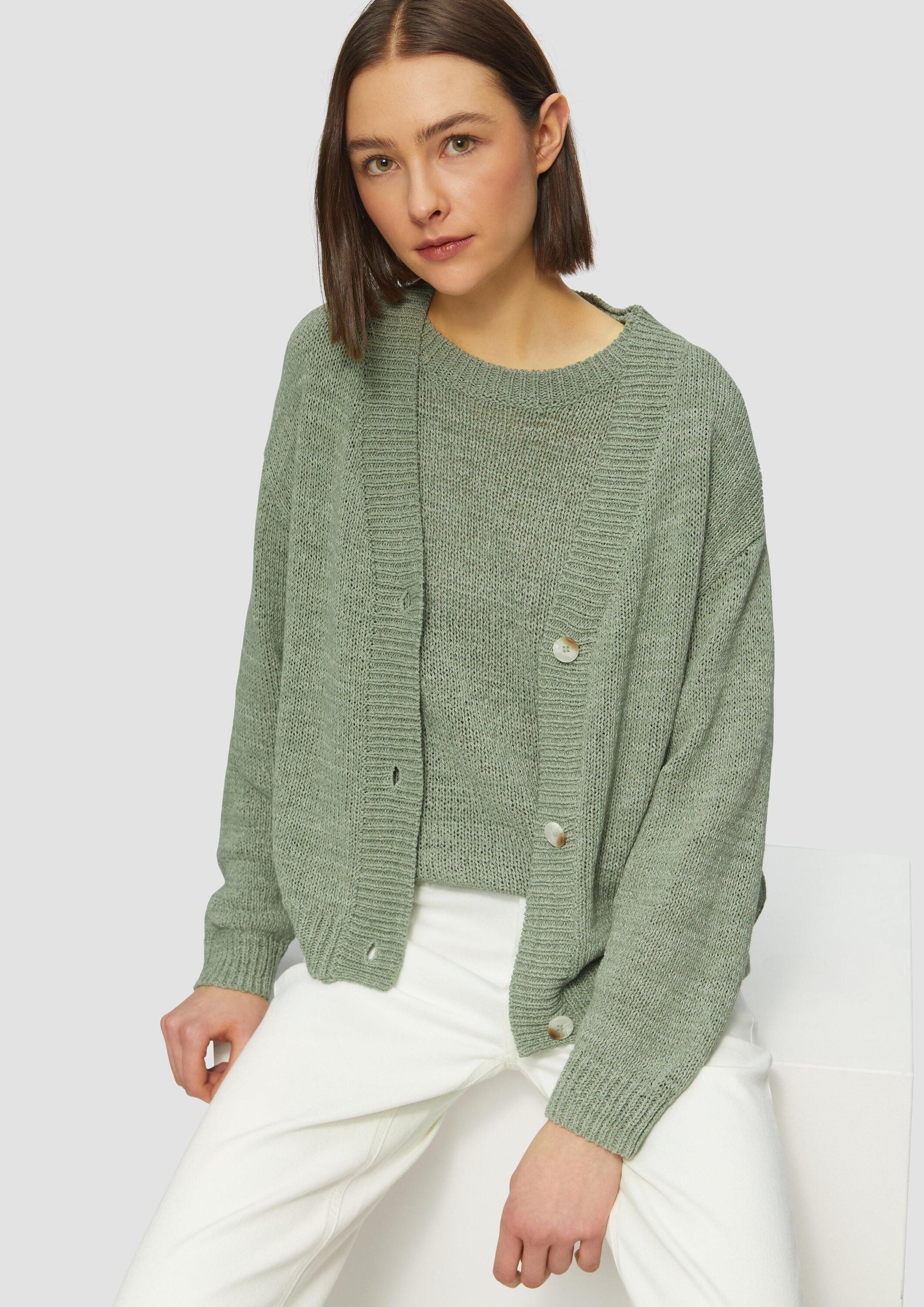 s.Oliver Cardigan Strickjacke Strickjacke im Relaxed Fit mit Knöpfen günstig online kaufen