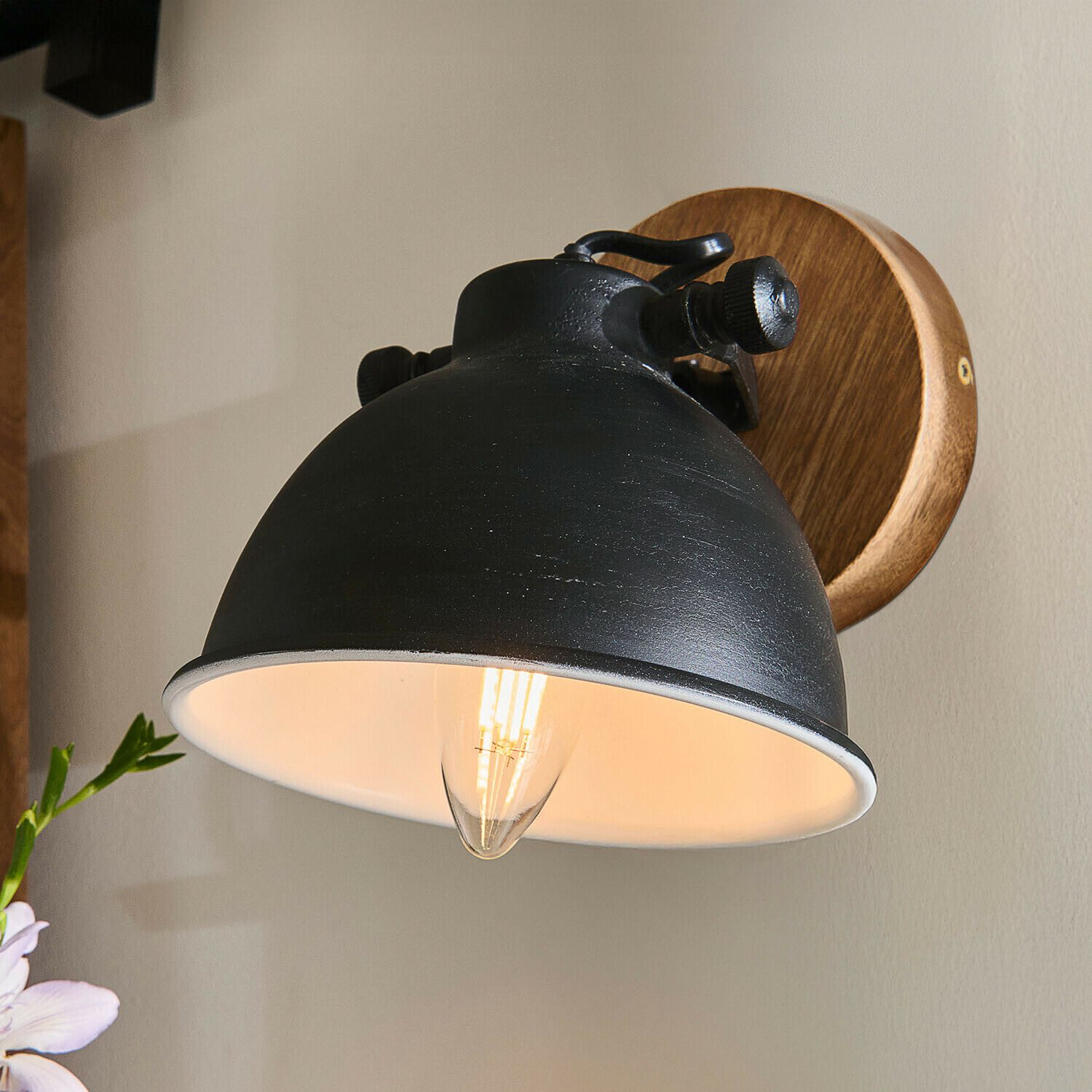 Mirabeau Wandleuchte Wandlampe Ballée antikschwarz/braun