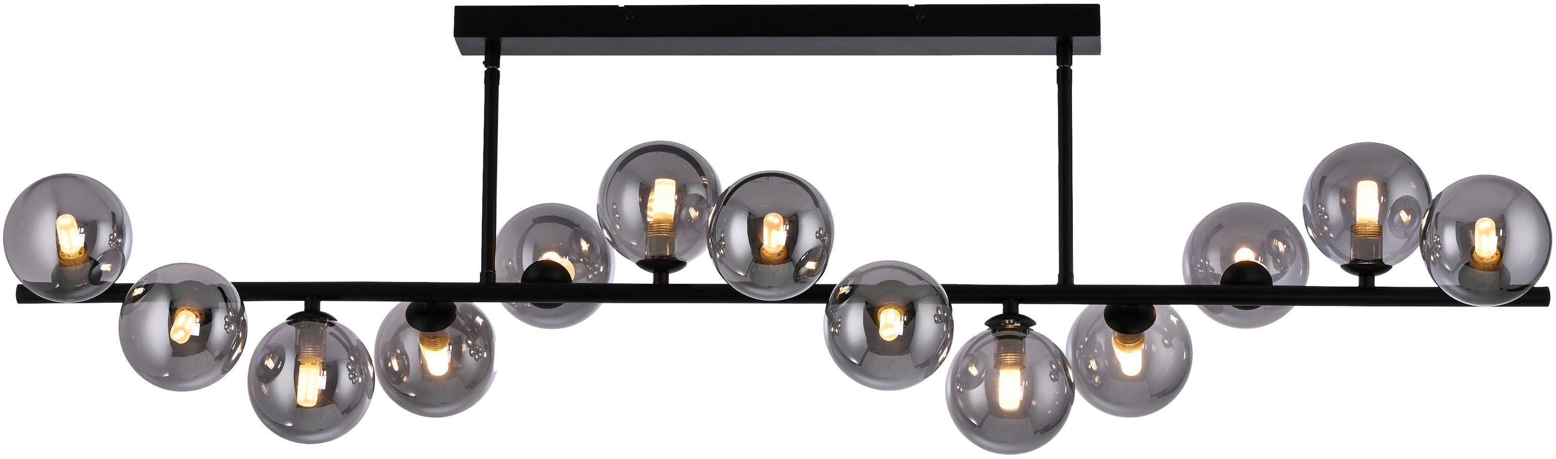 SCHÖNER WOHNEN-Kollektion LED Deckenleuchte DUBAI, LED wechselbar, Warmweiß, SCHÖNER WOHNEN Kollektion, Rauchgläser