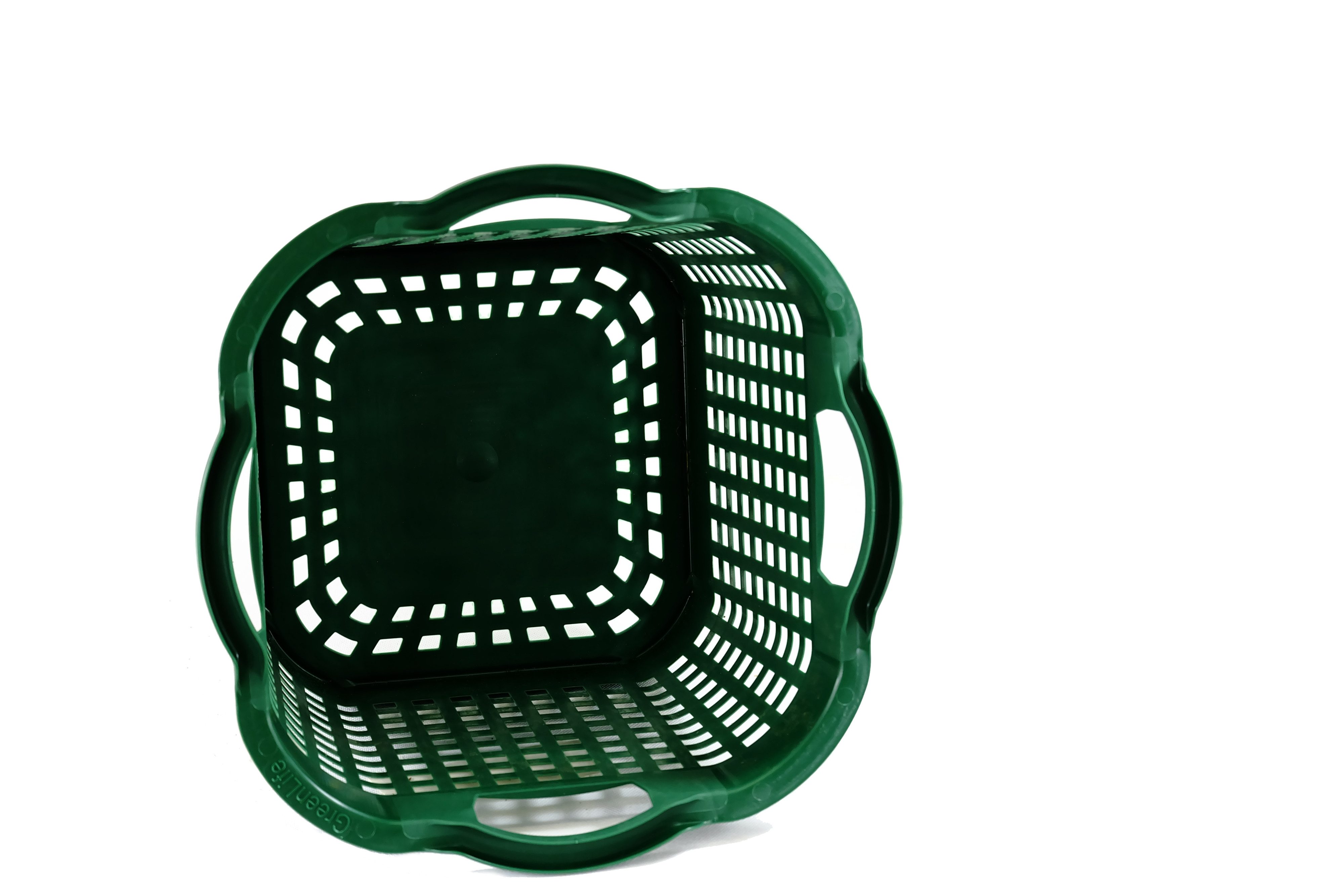 GreenLife Aufbewahrungskorb Uni-Korb 25 kg, 10 Stück, drehstapelbar, grün