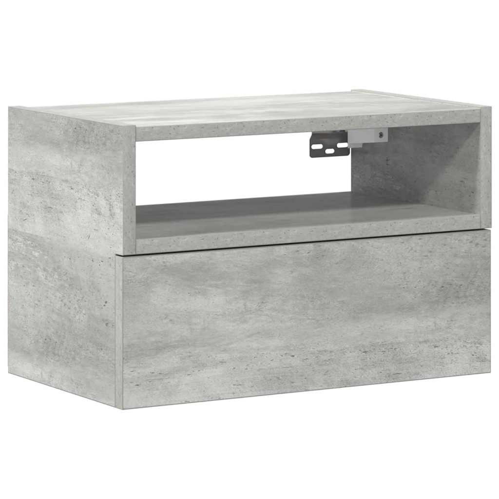 vidaXL Nachttisch Wand-Nachttisch Betongrau 45x26x28,5 cm günstig online kaufen