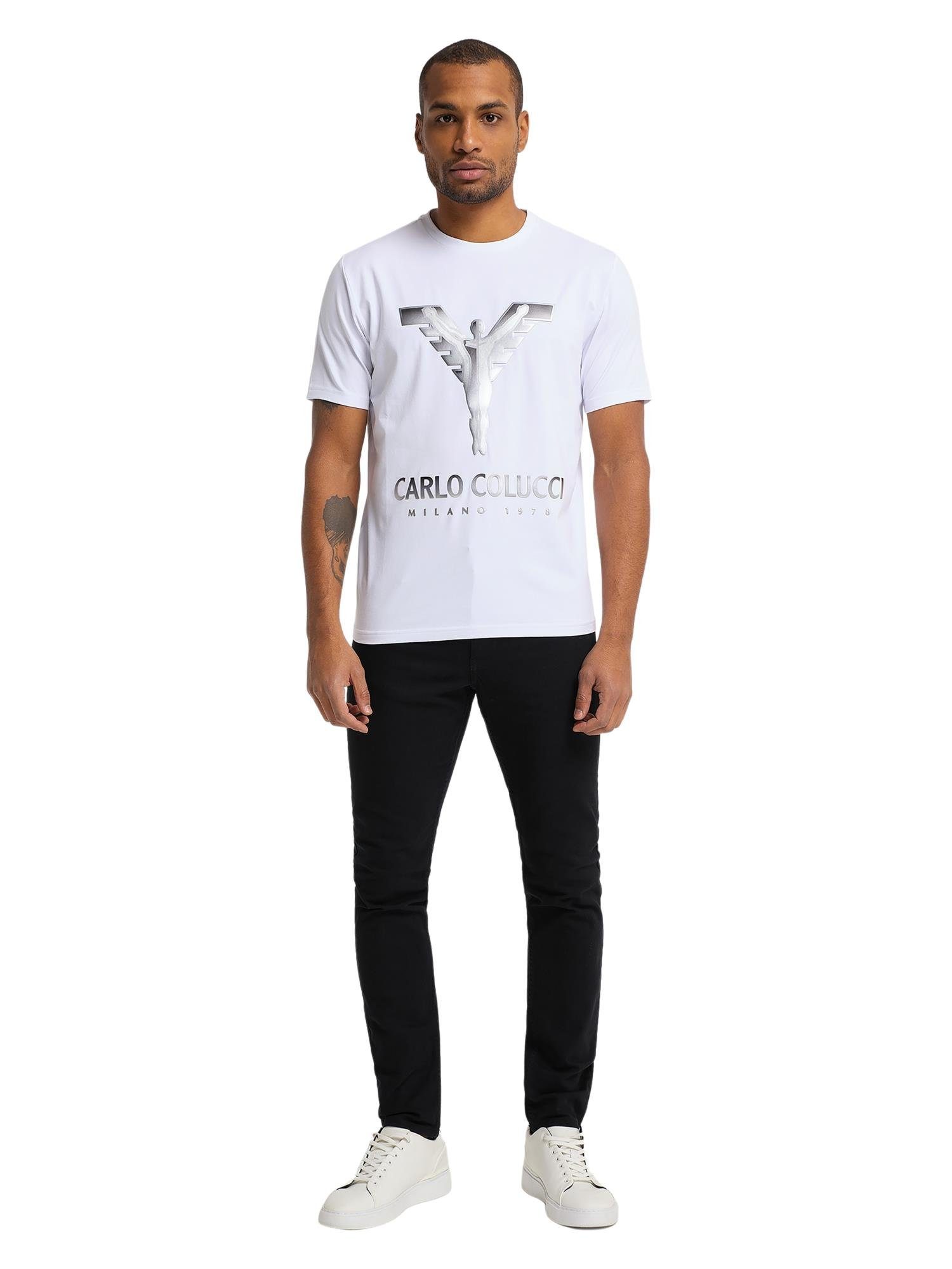 CARLO COLUCCI T-Shirt Clementi Weiß